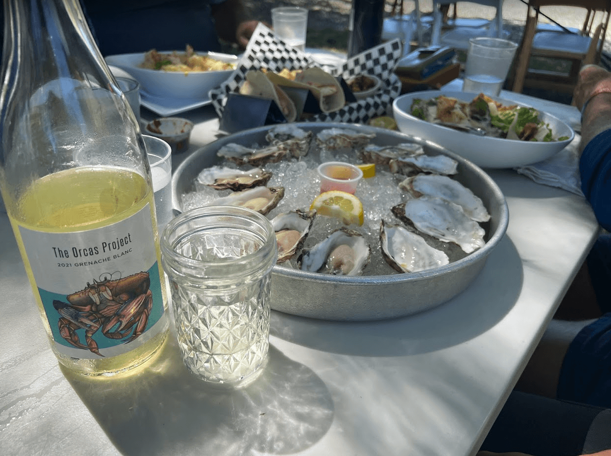 Travel advisor posing with a drink