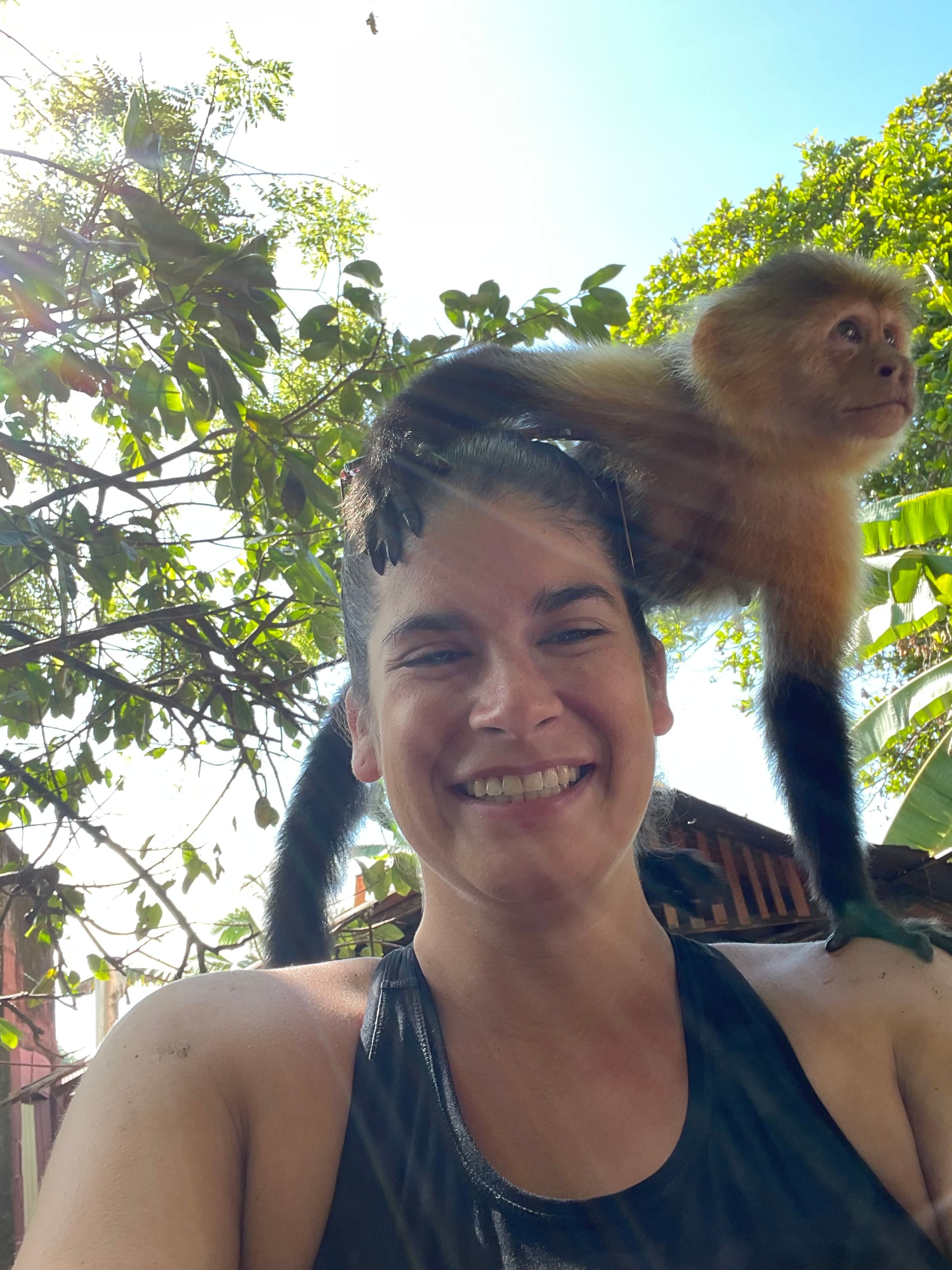 Picture of Vanessa with monkey