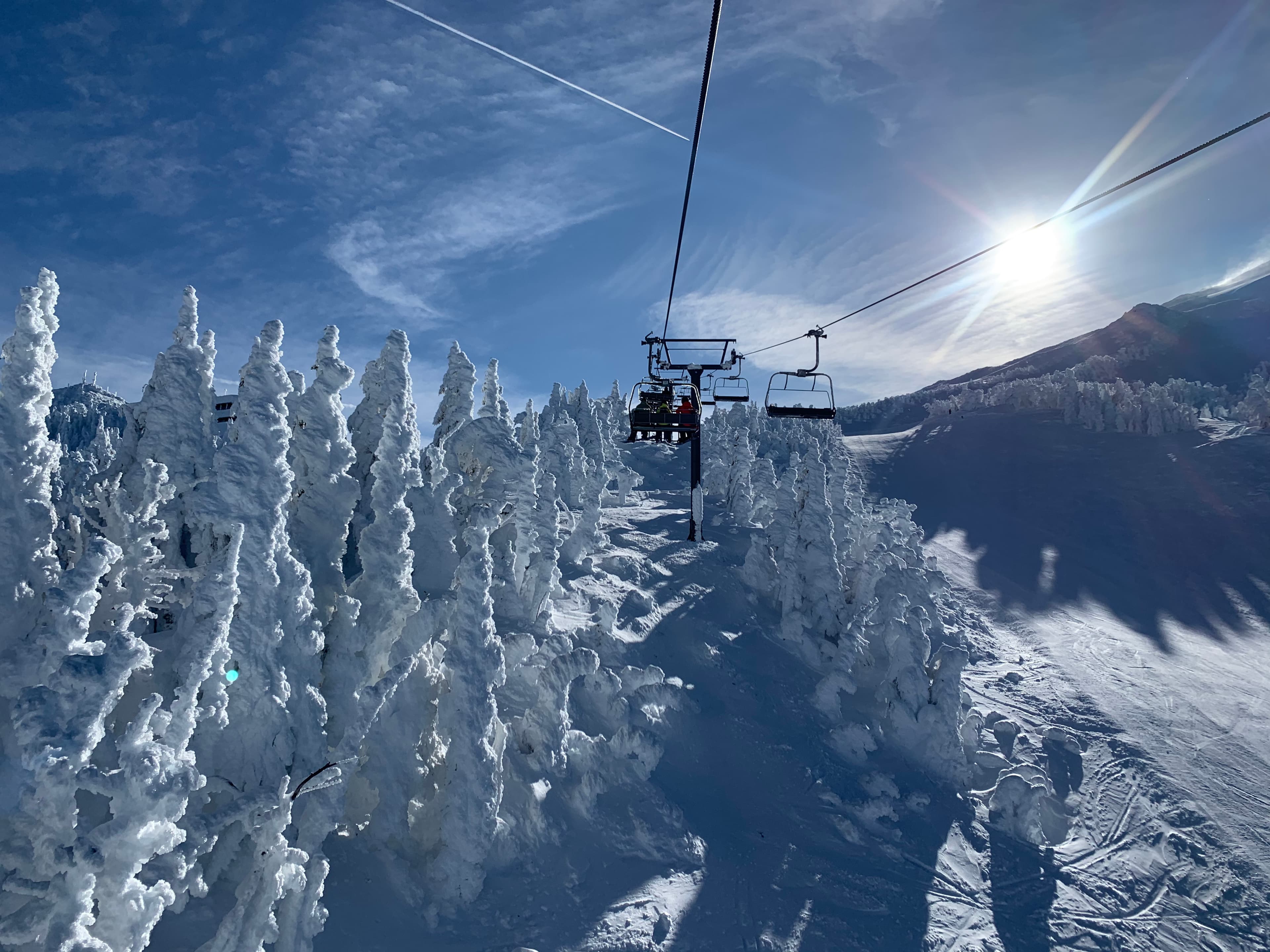 Picture of chairlift in snow