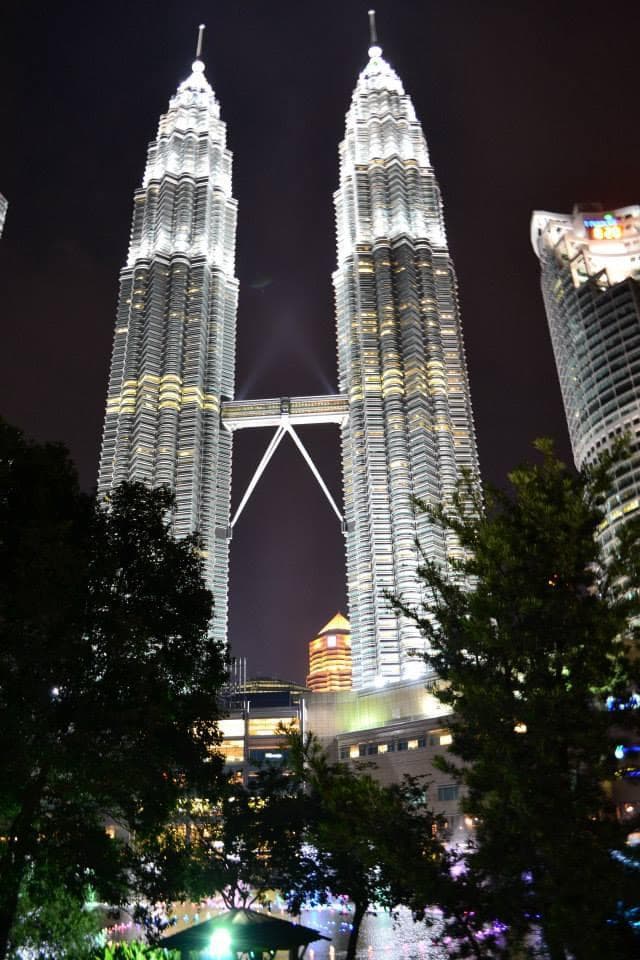View of the Petronas Tower at night