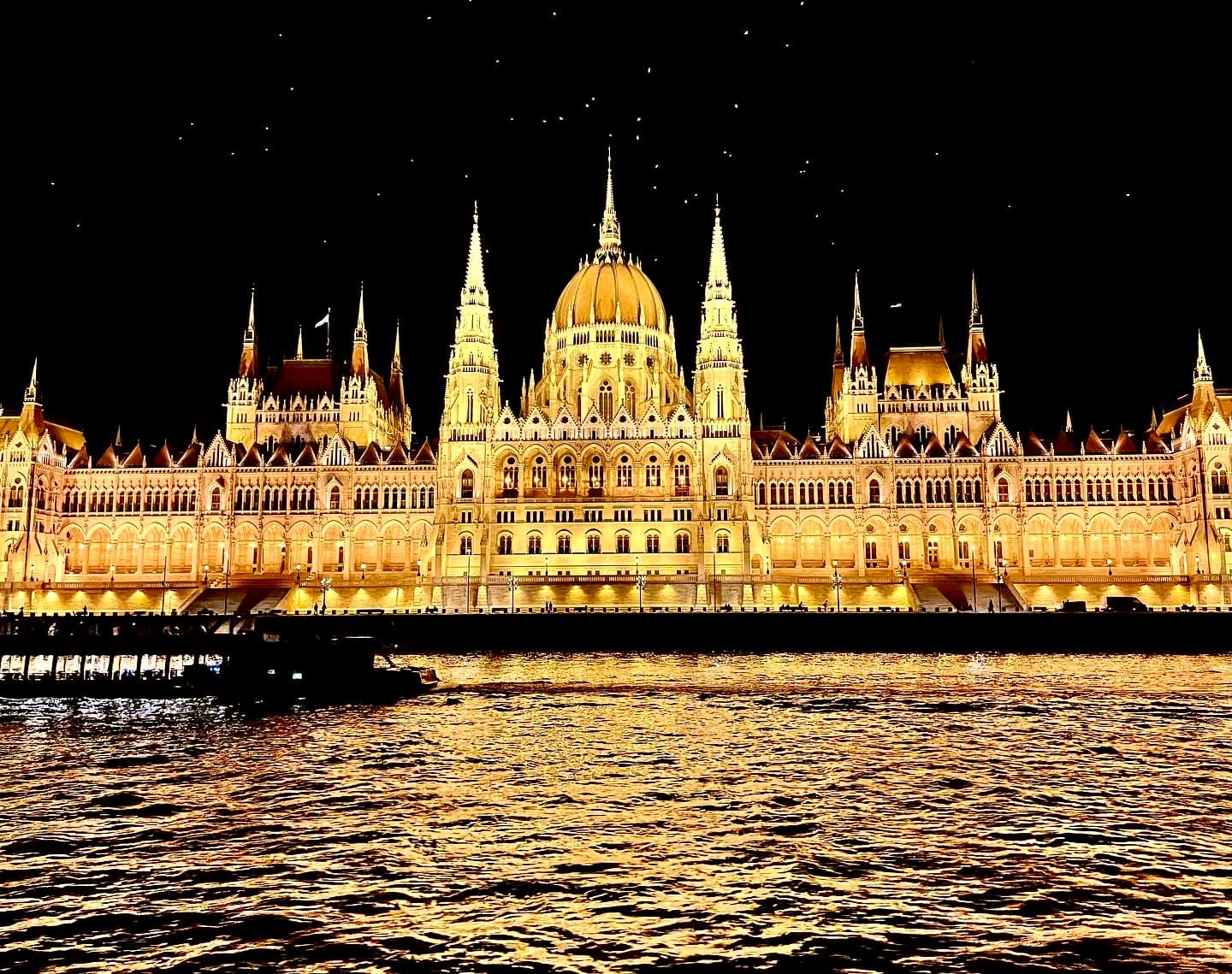 night view charming building