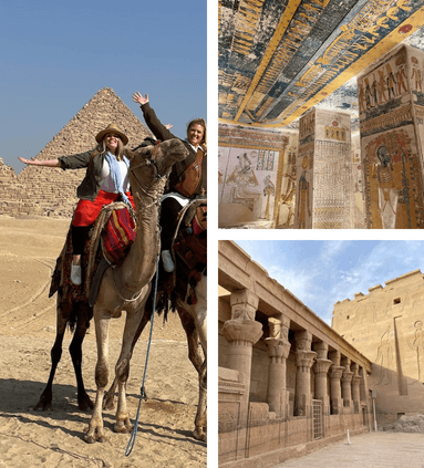 A collage of desert photos