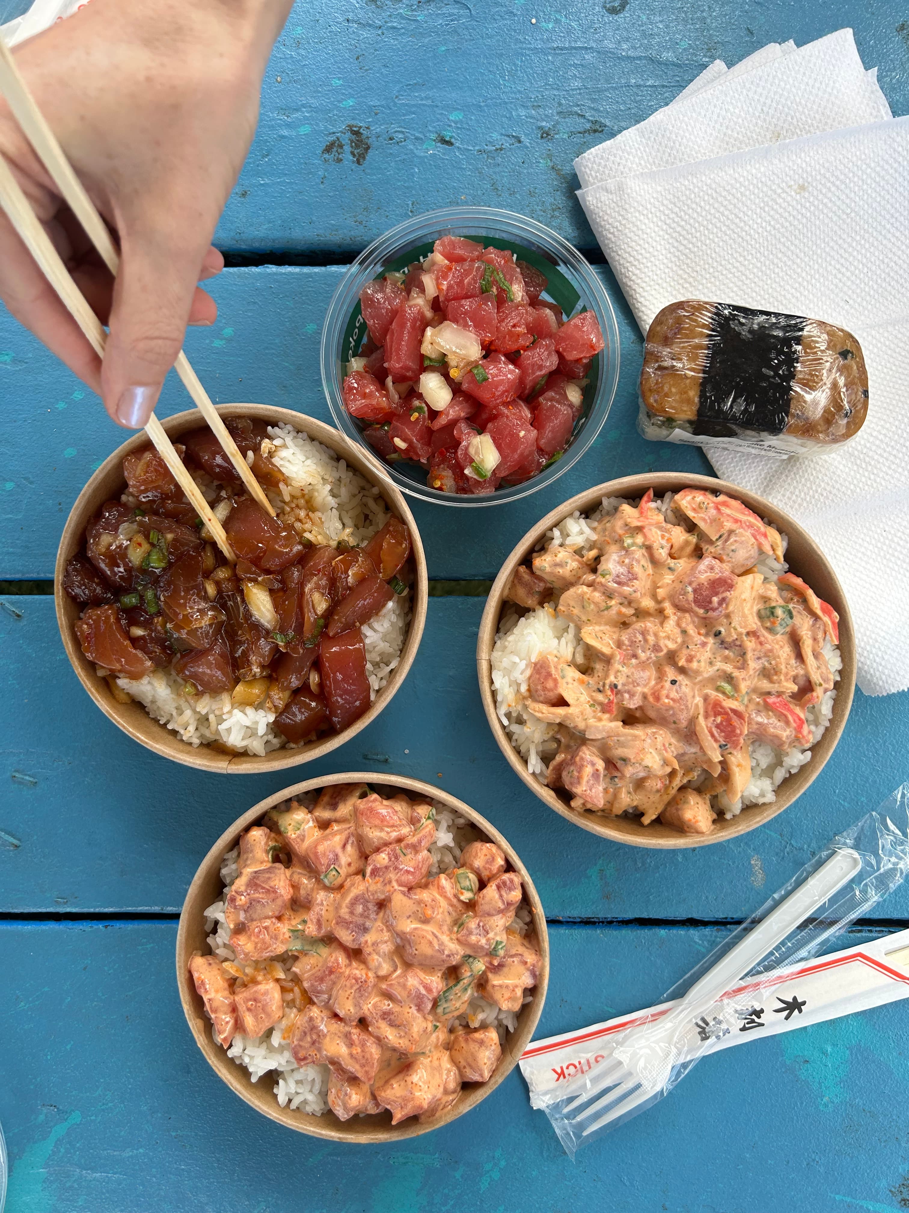 View of variety of food