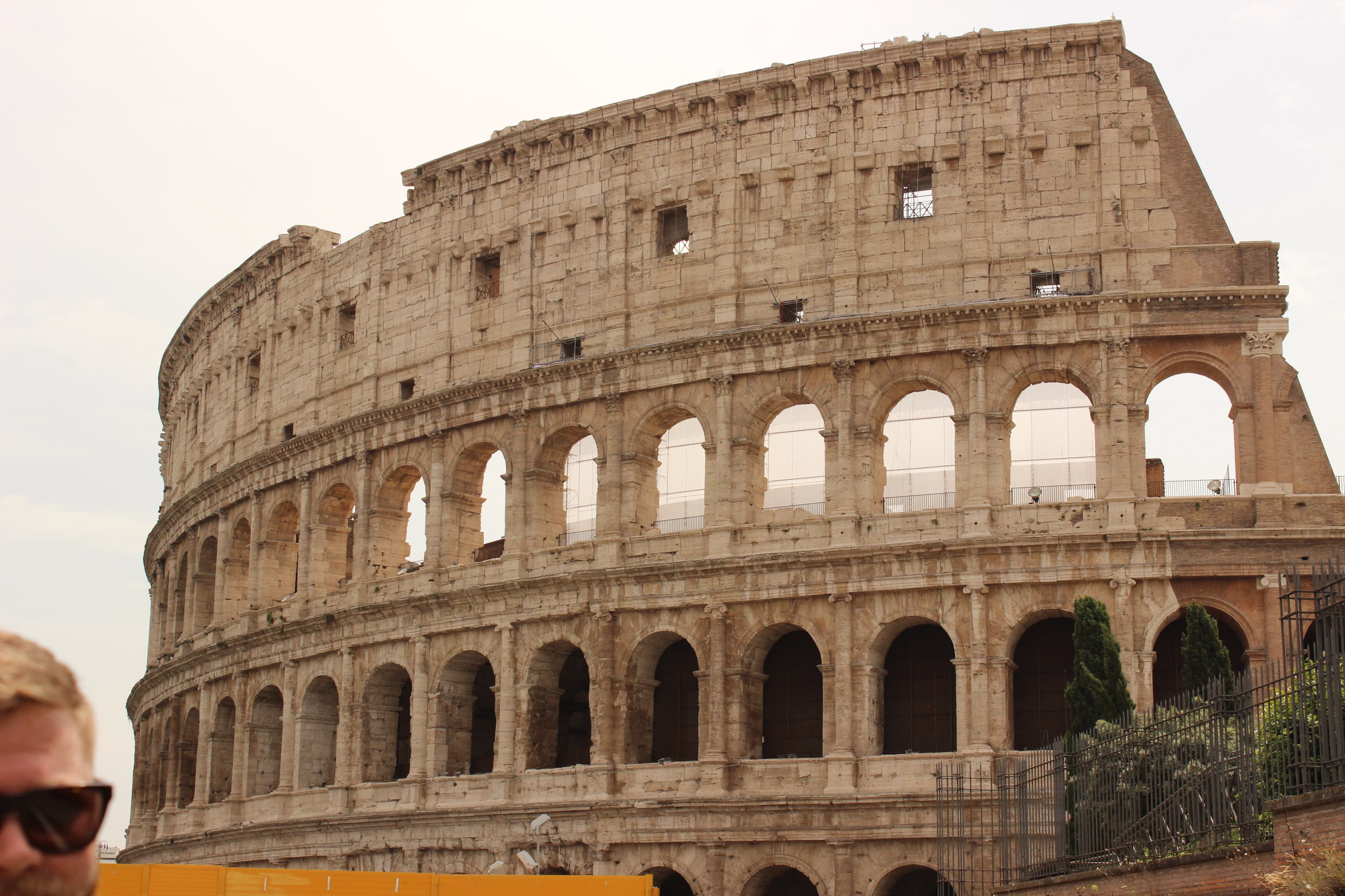Close up view of the Colosseum