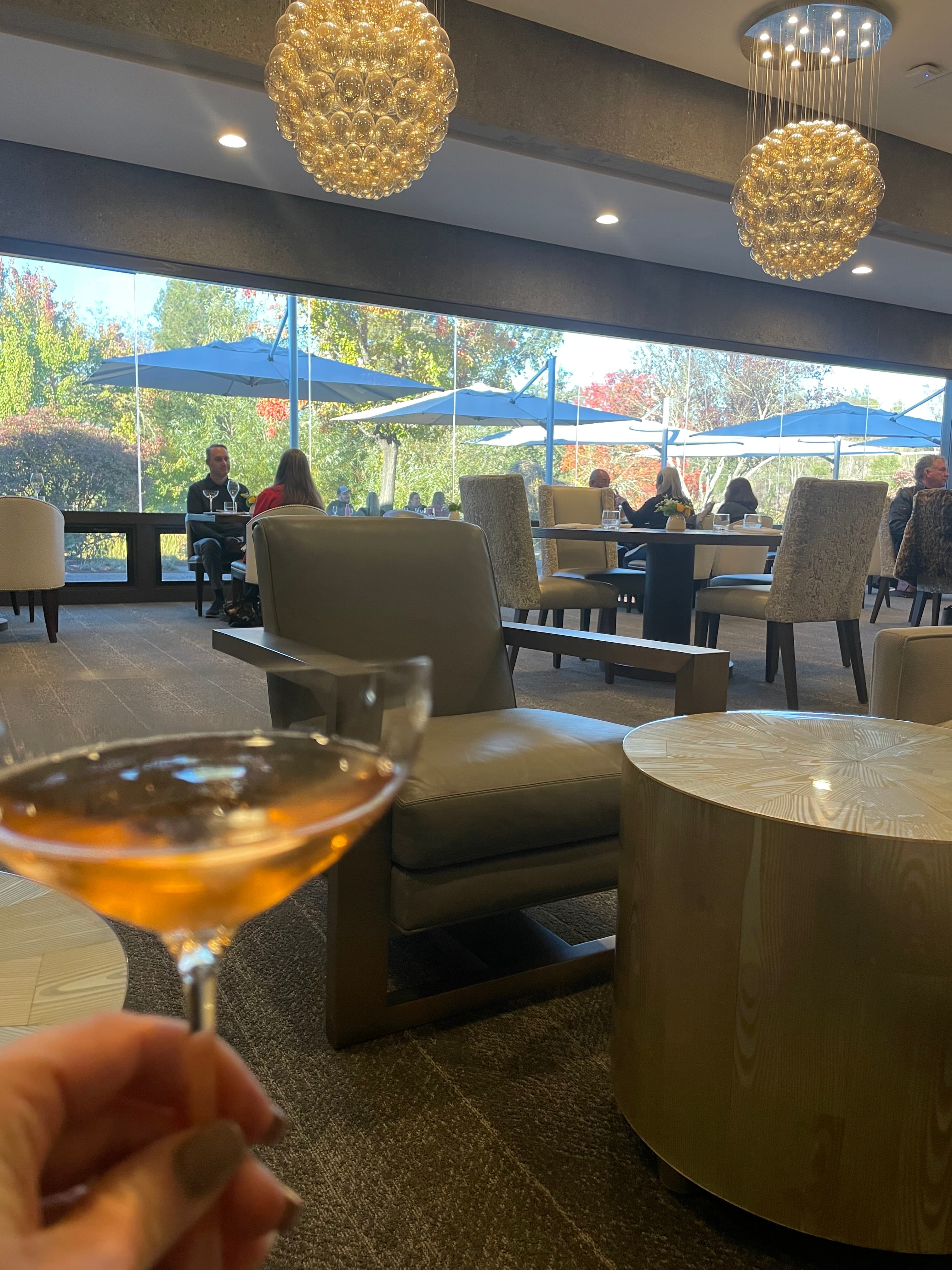 View of a glass of a drink