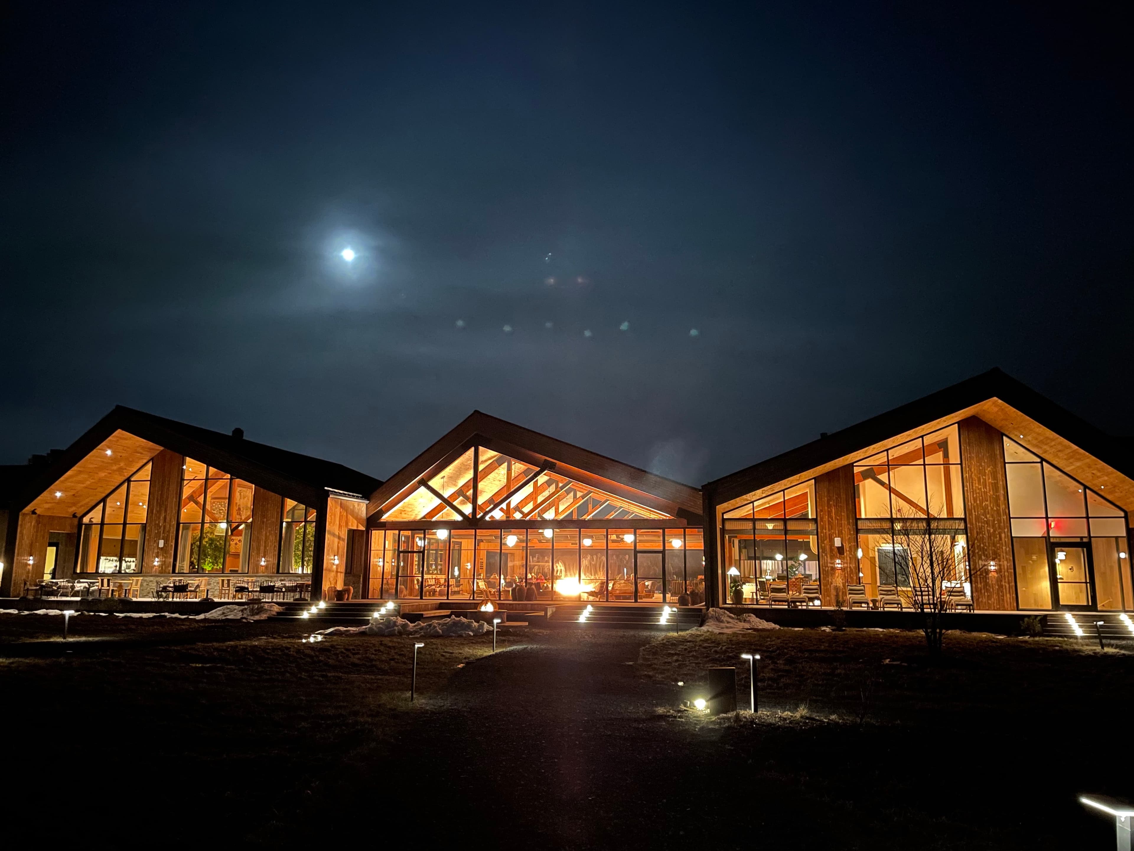 Vibrant building night view