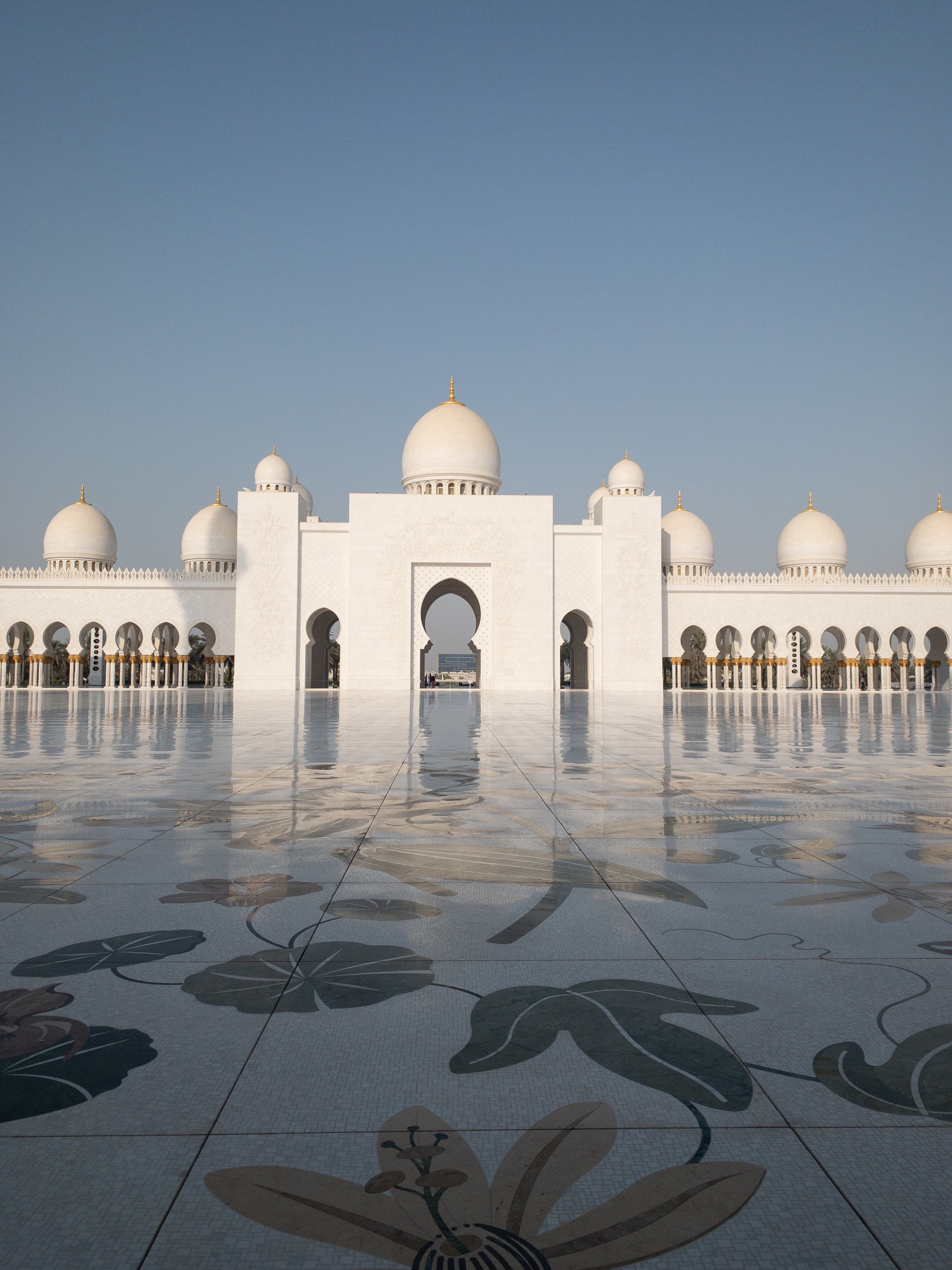 white temple with tile plaza