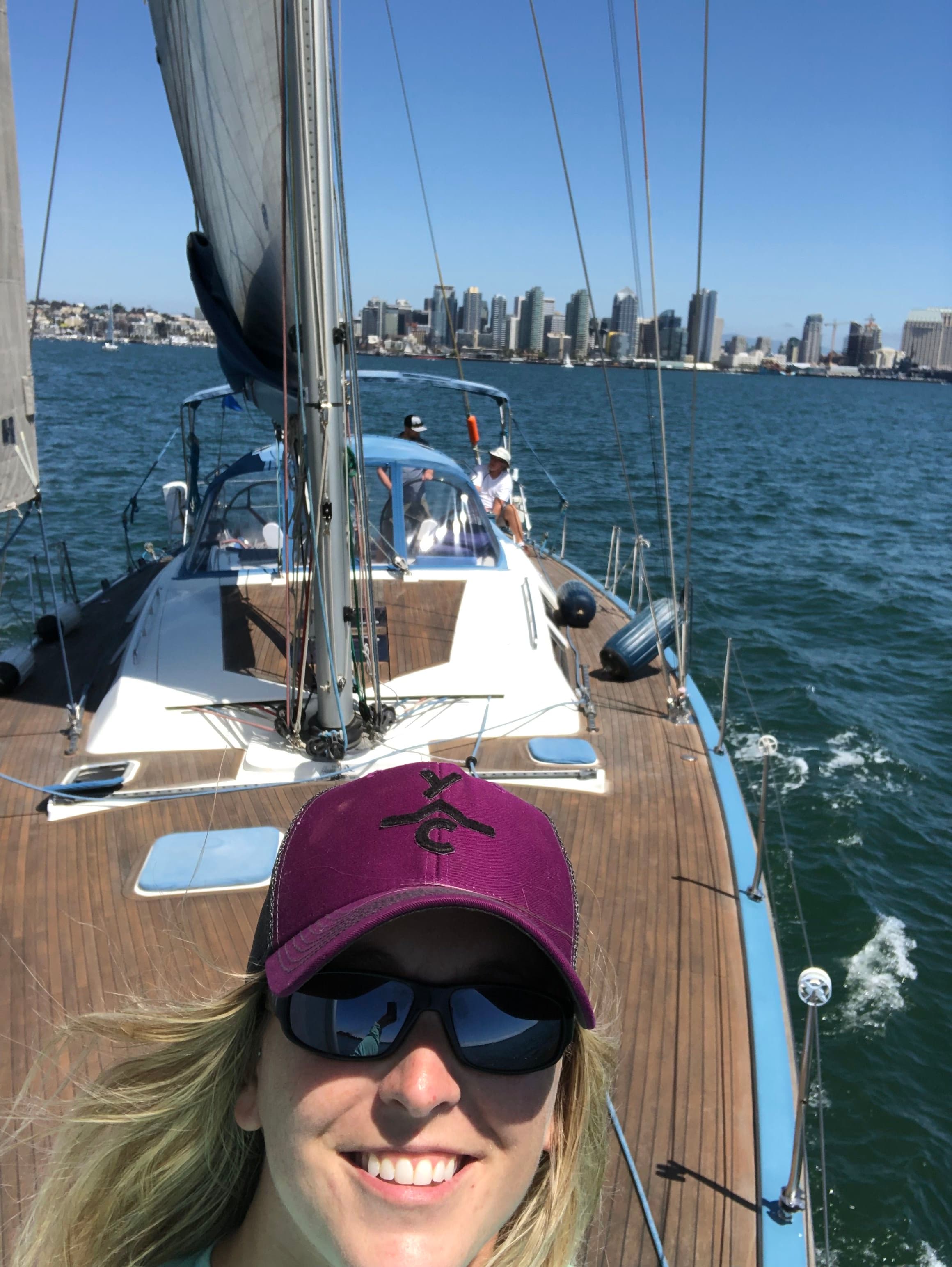 Travel advisor posing on a cruise