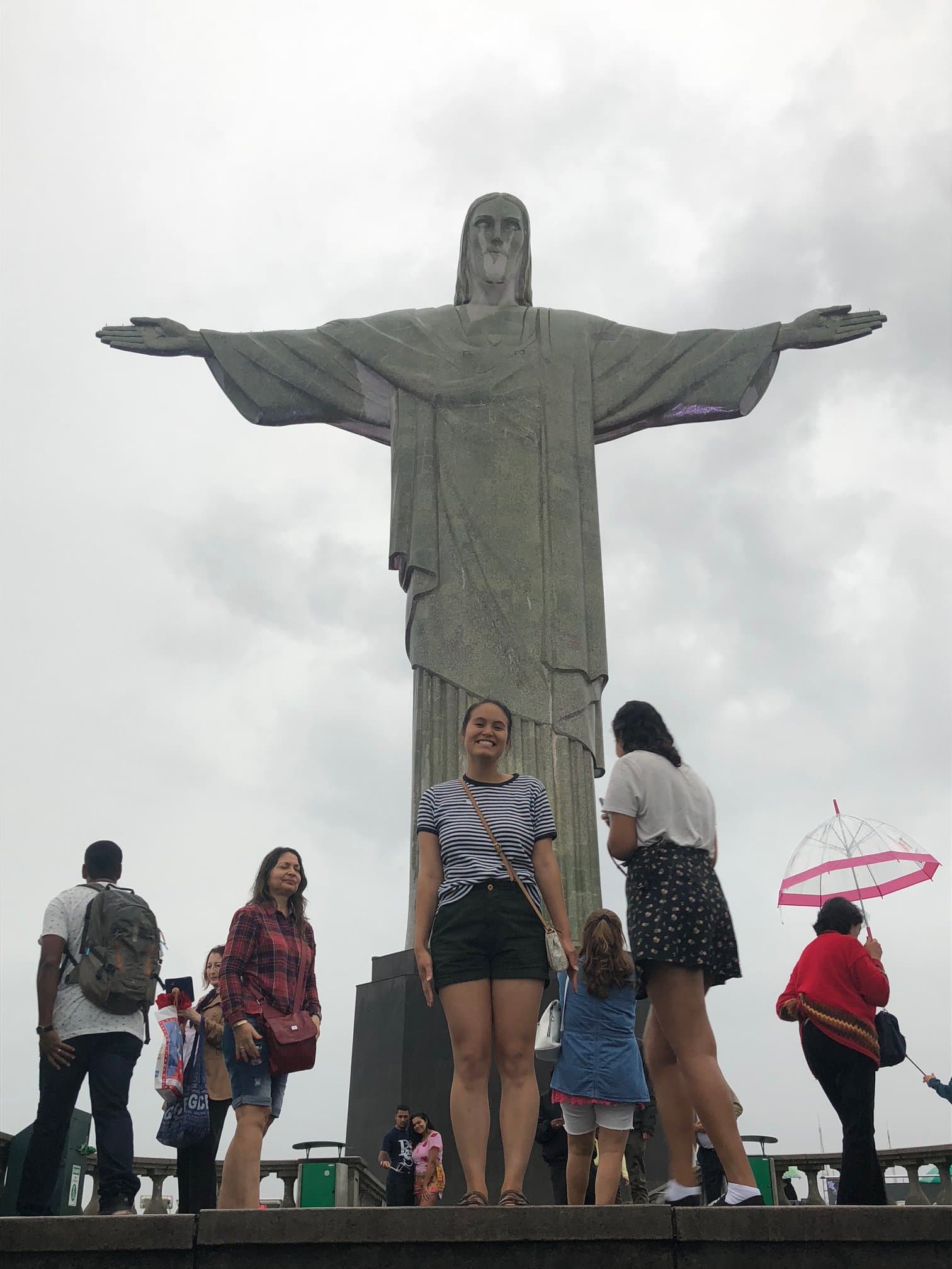 standing with statue