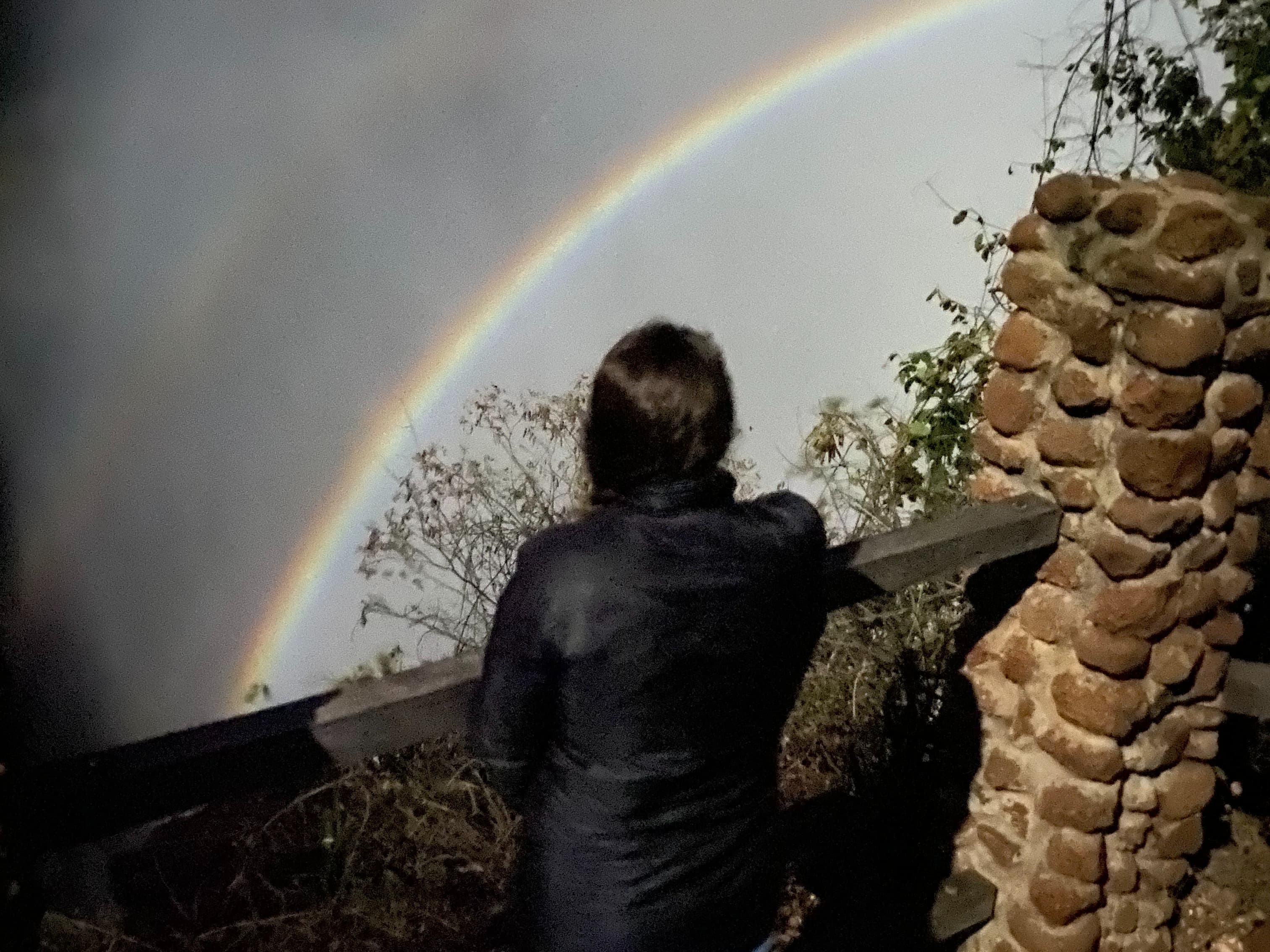 Girl enjoying the Rainbow