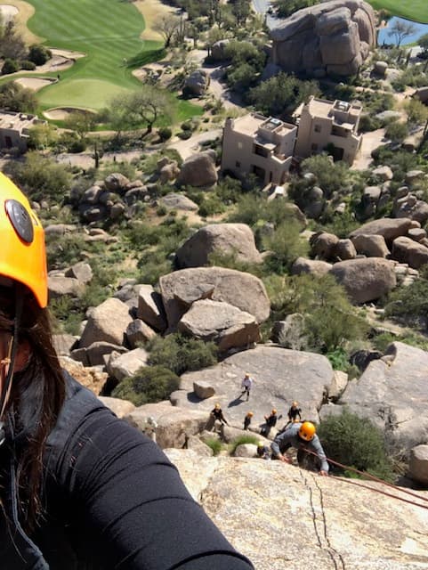 Rock climbing in Boulders Arizona