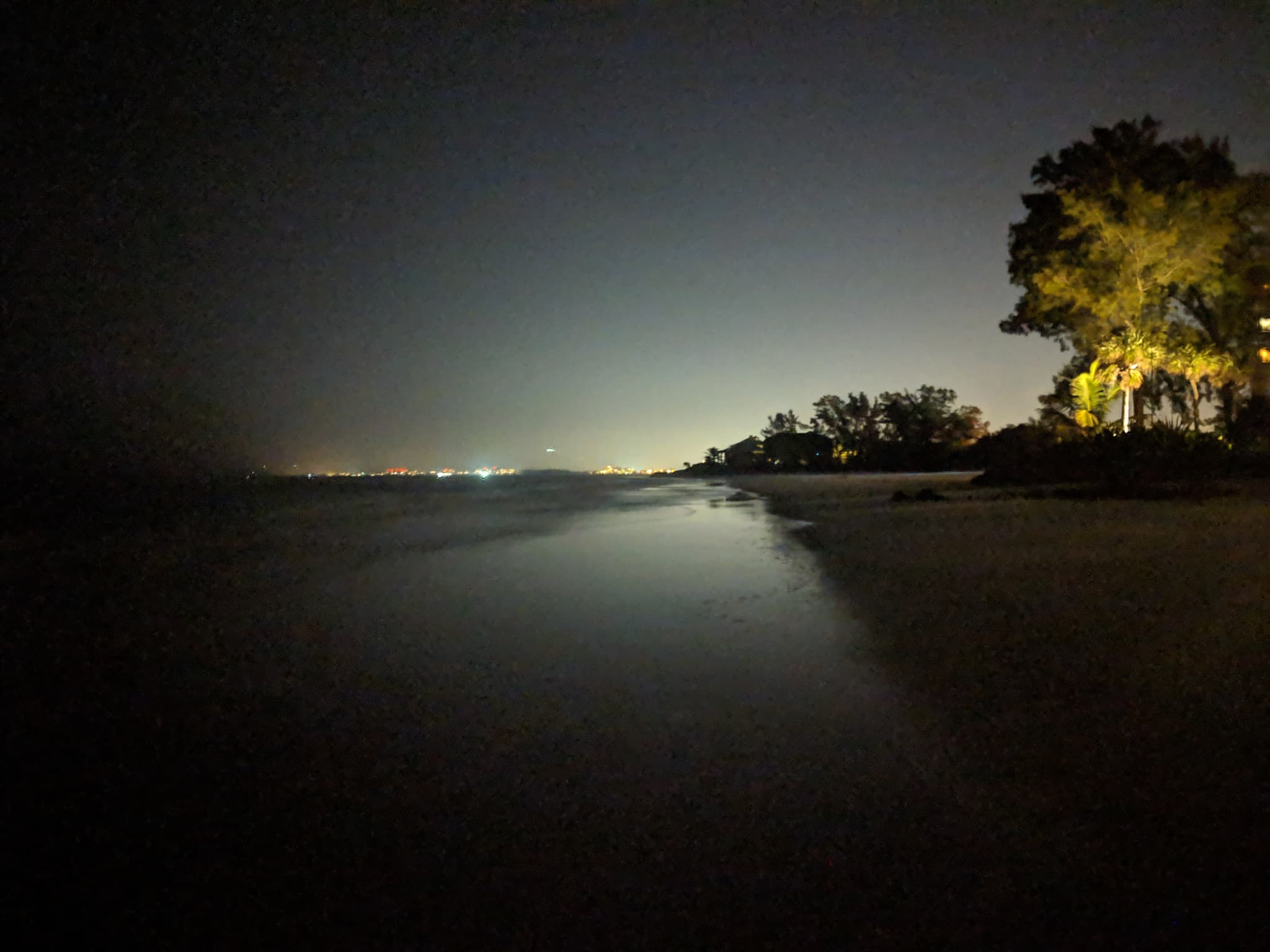 Night sea view