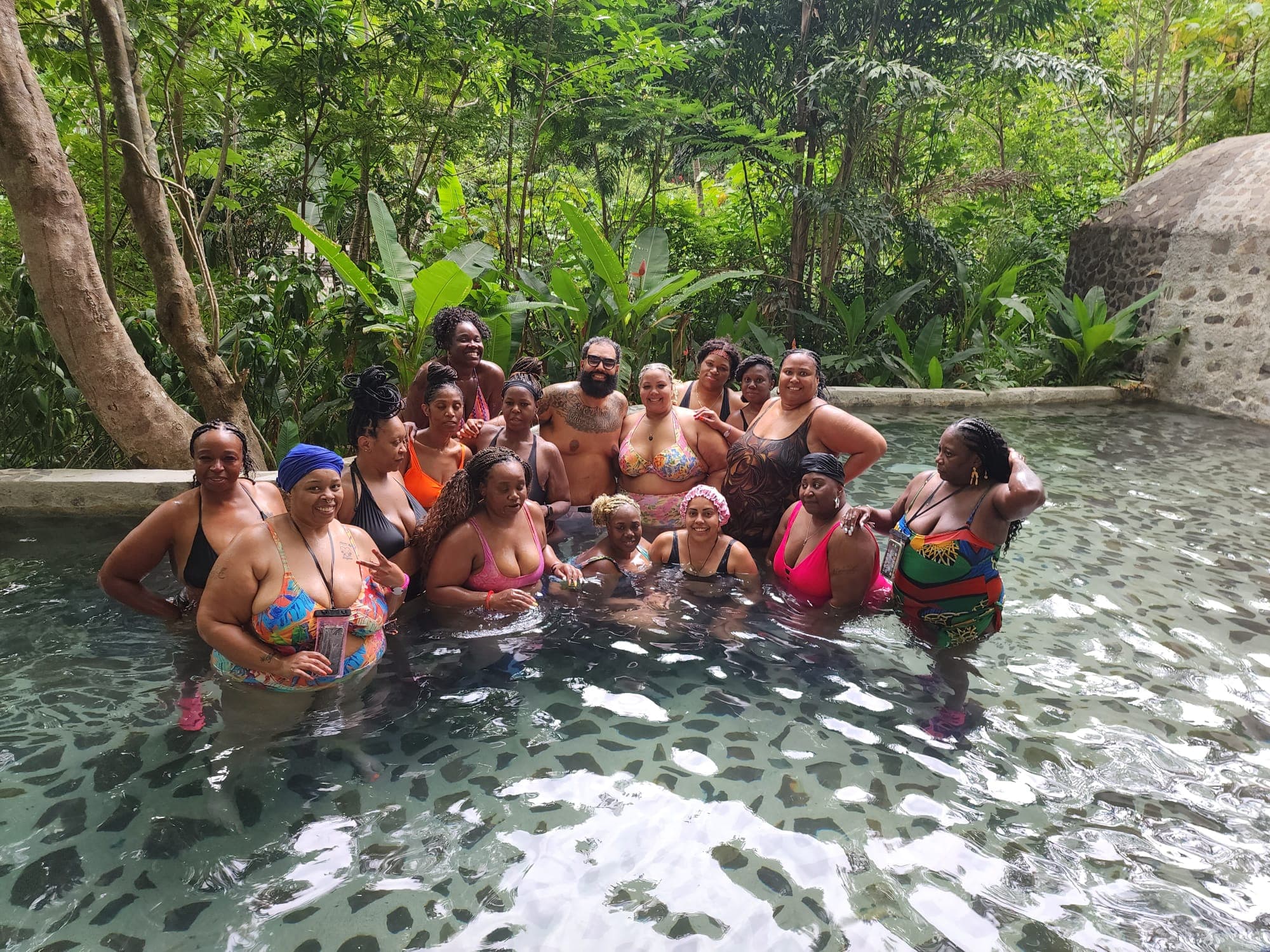Picture of Jessica with friends in water