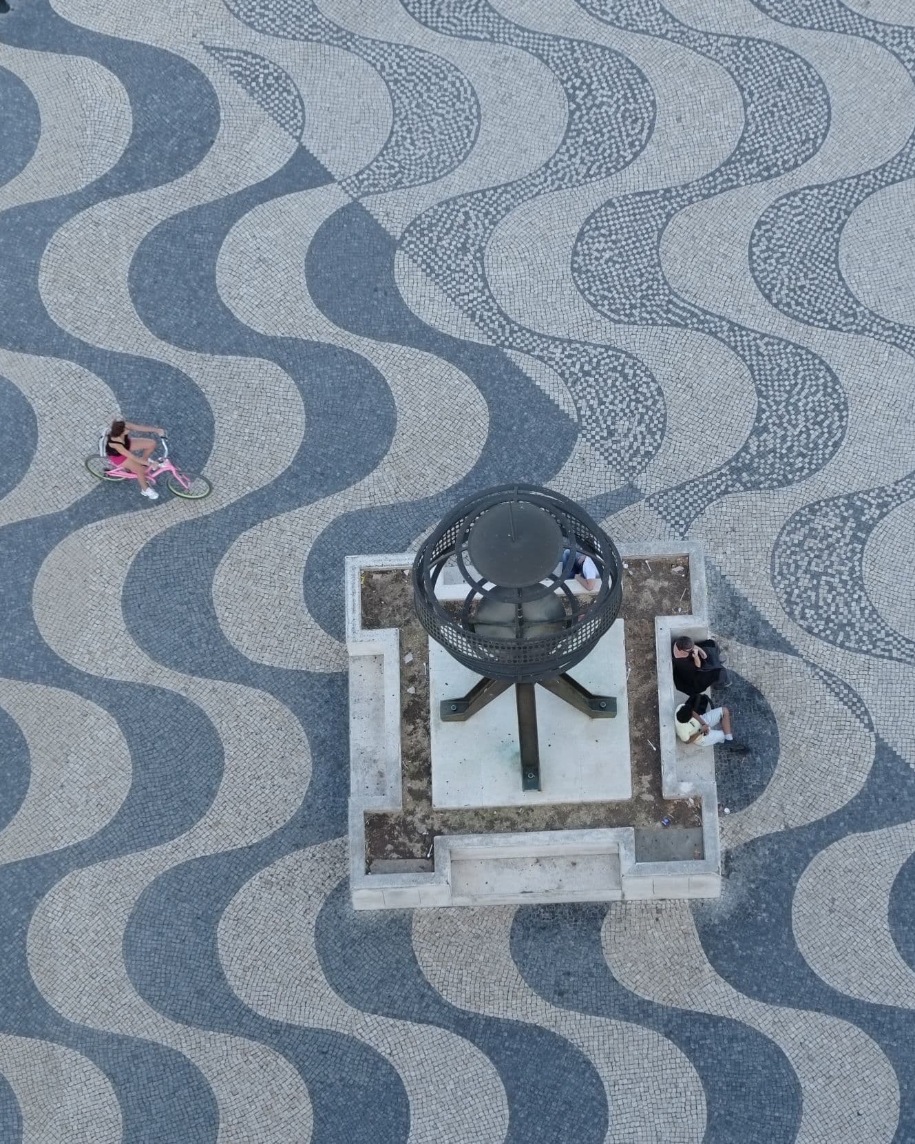 Top view of a sculpture in Lisbon