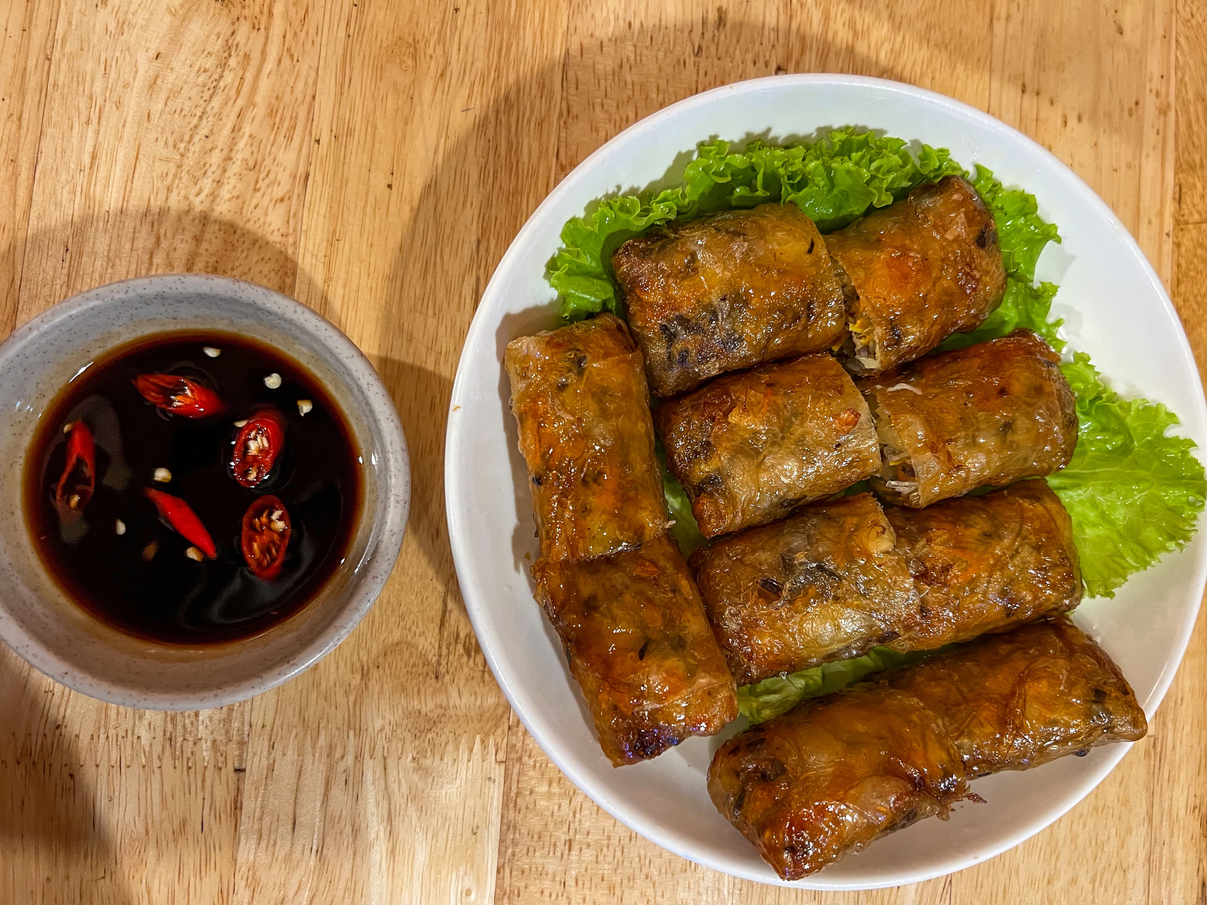 Having rolls for dinner