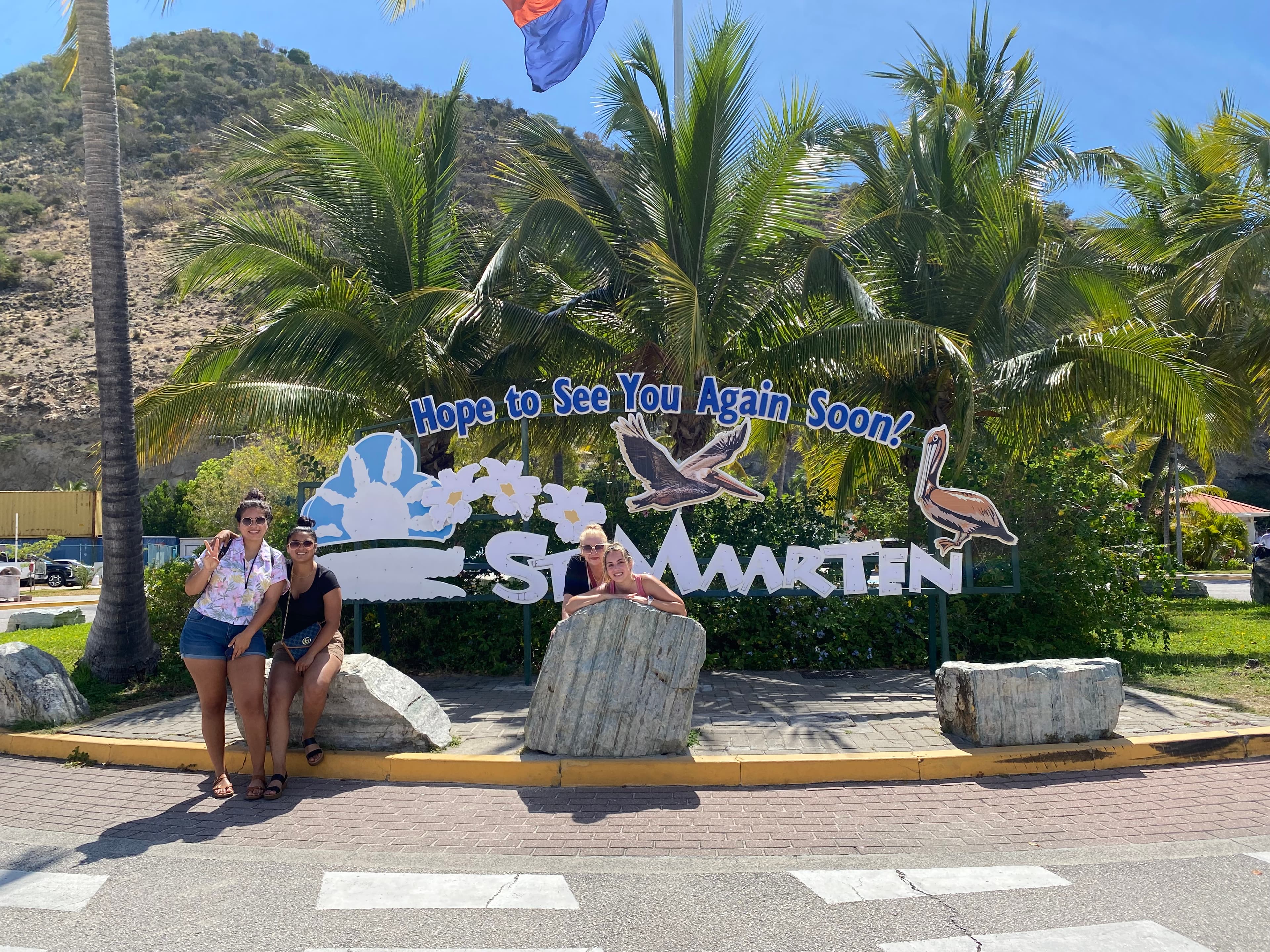 Picture of Samira at the enterance of resort