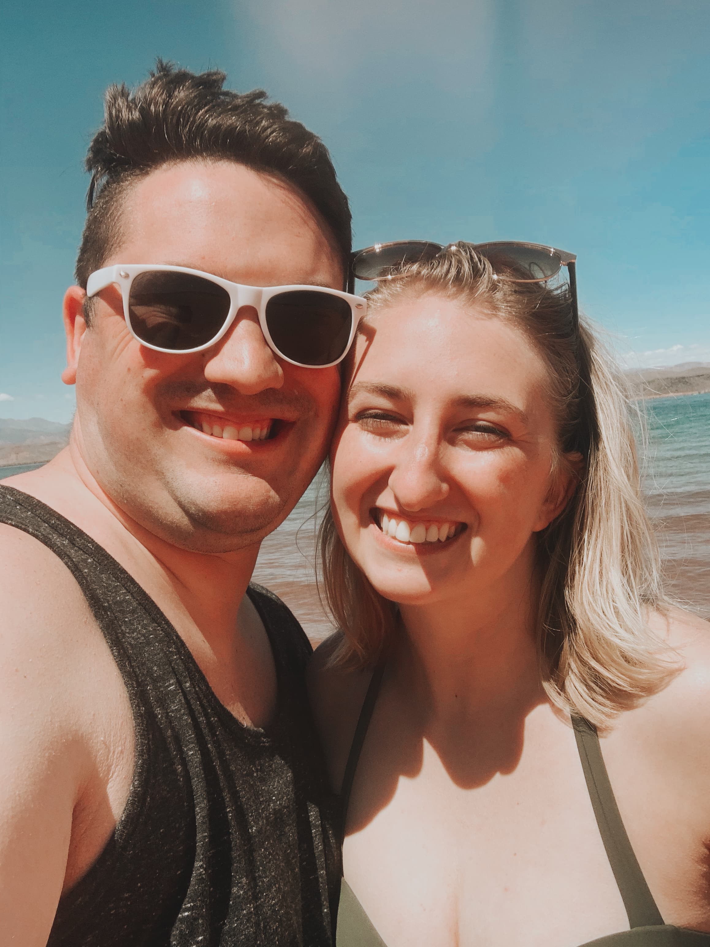 Posing for a couple selfie