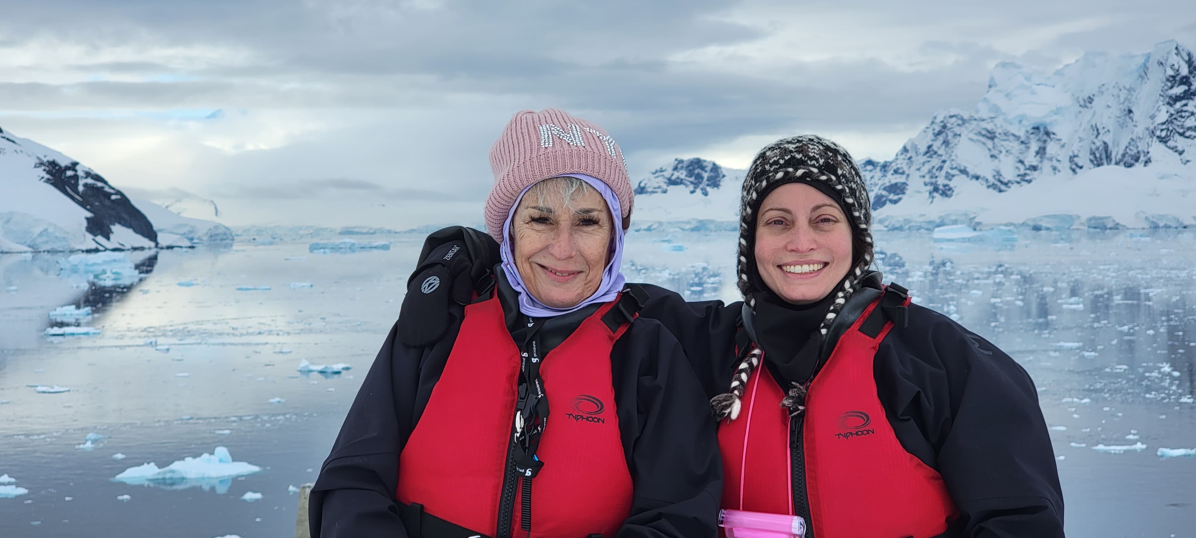 Posing for a photo in freezing weather