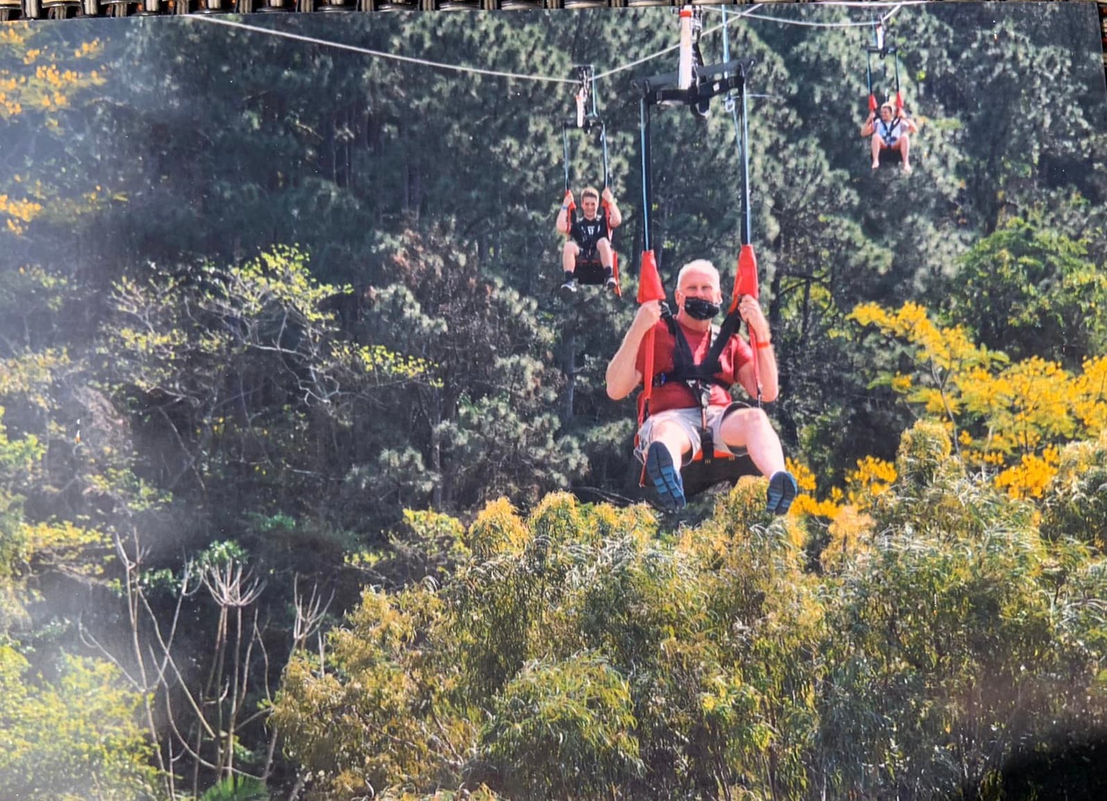 People going on a zipline