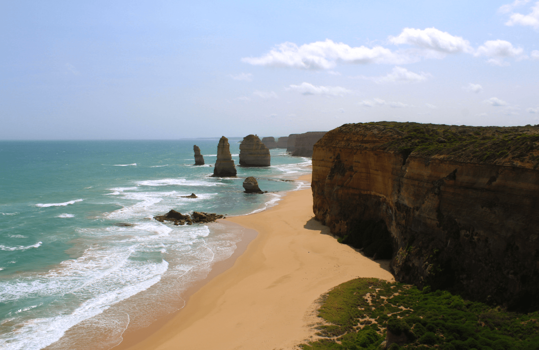 A splendid sea view in rocky mountains