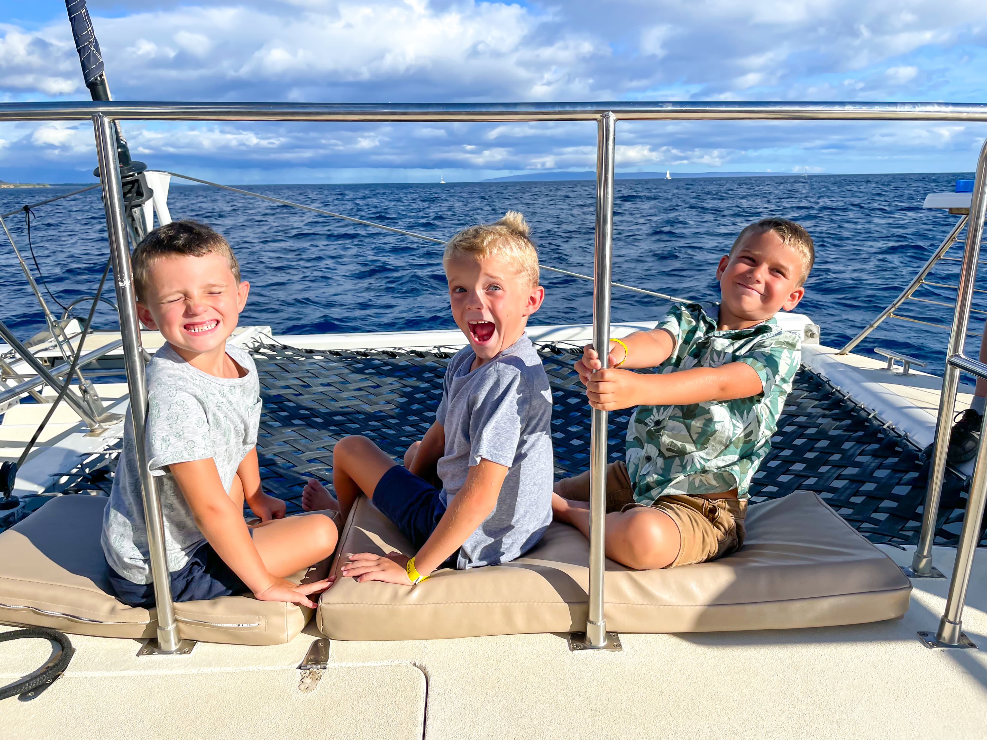 kids on boat ride