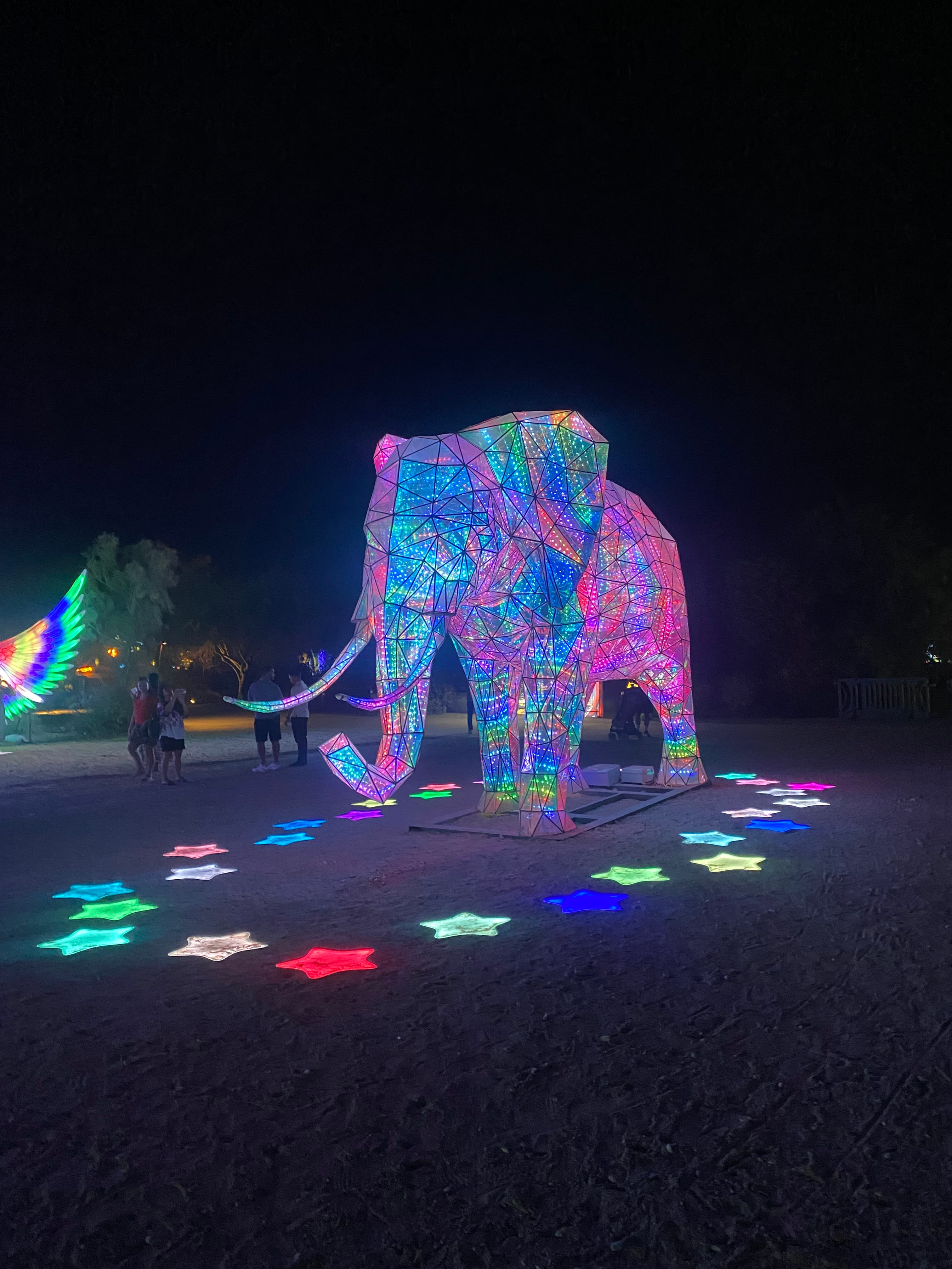Picture of neon light elephant