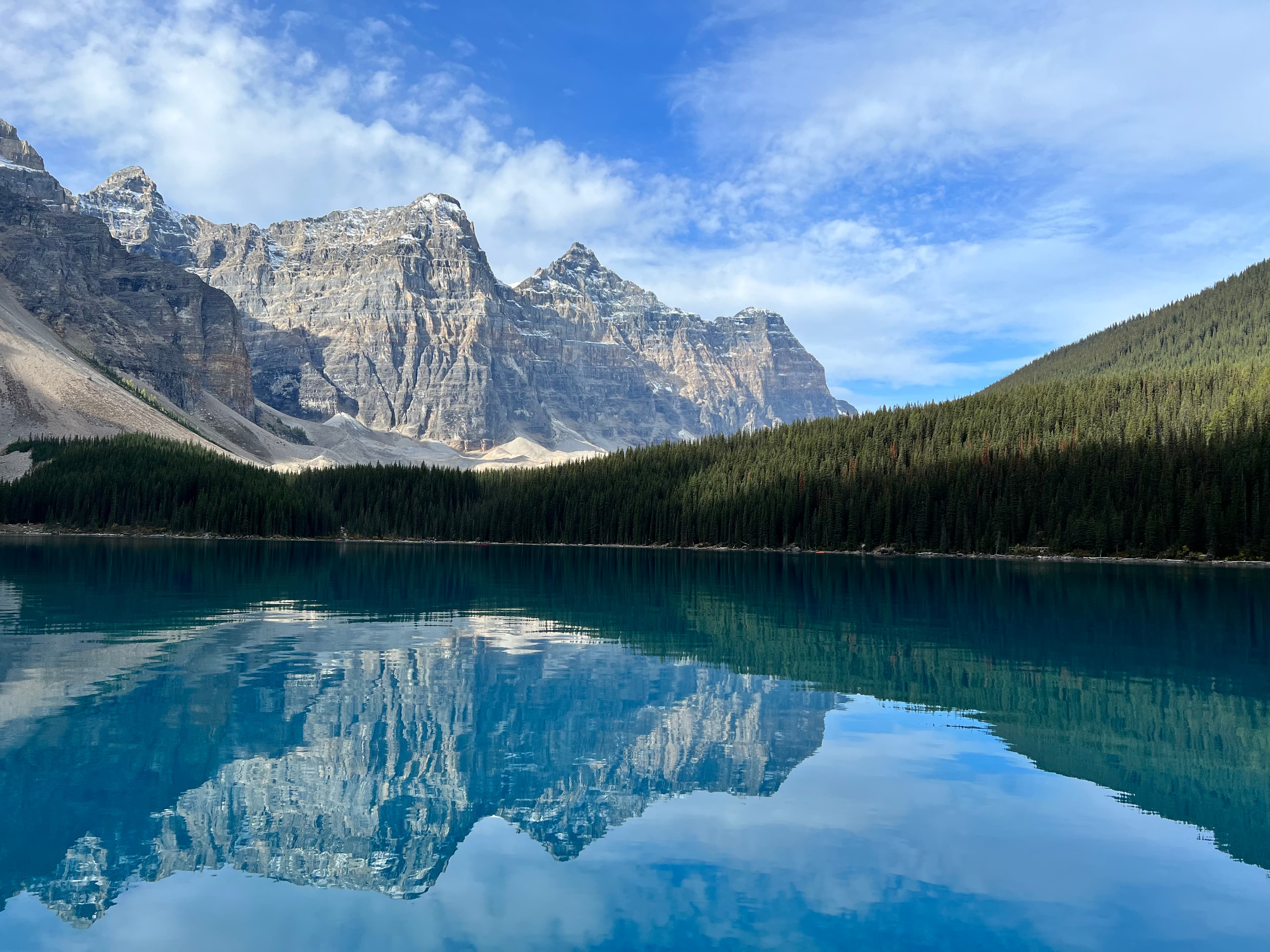 A beautiful view of Moraine Lake