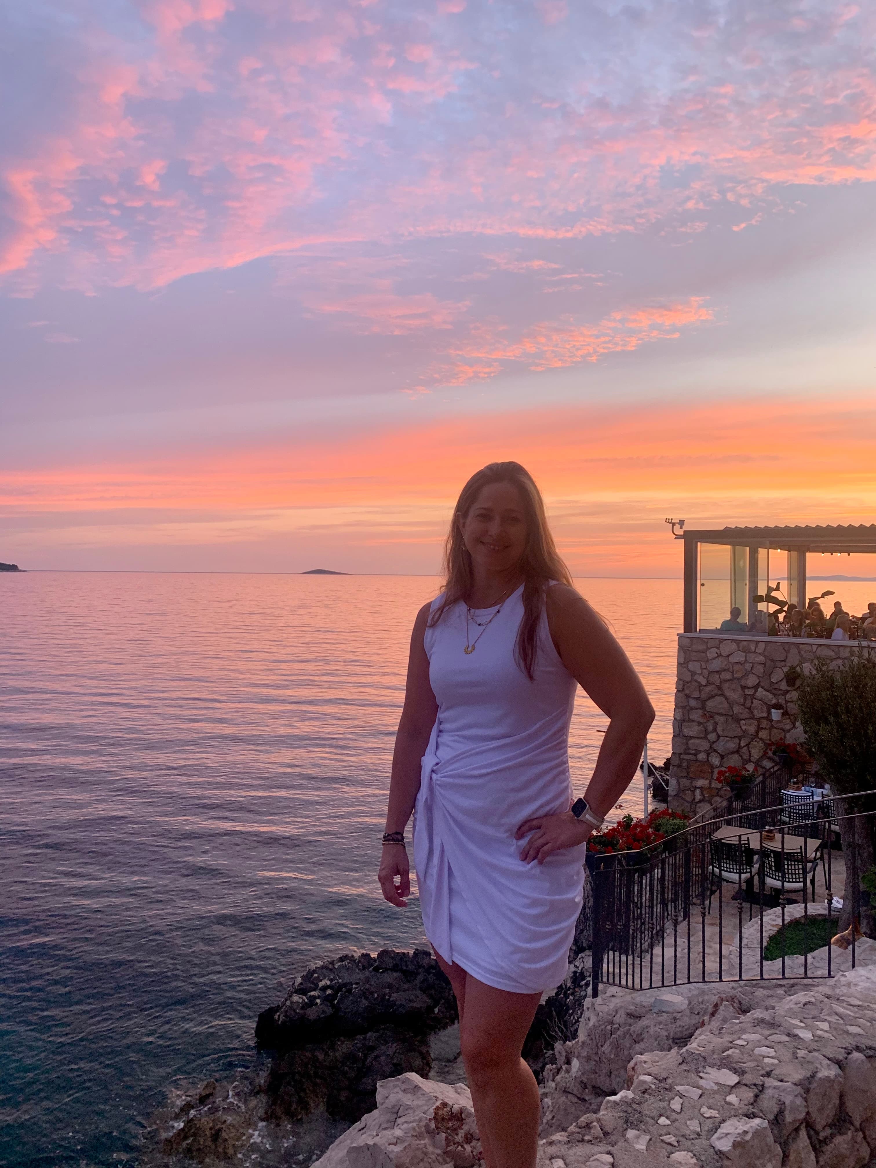 posing by sunset