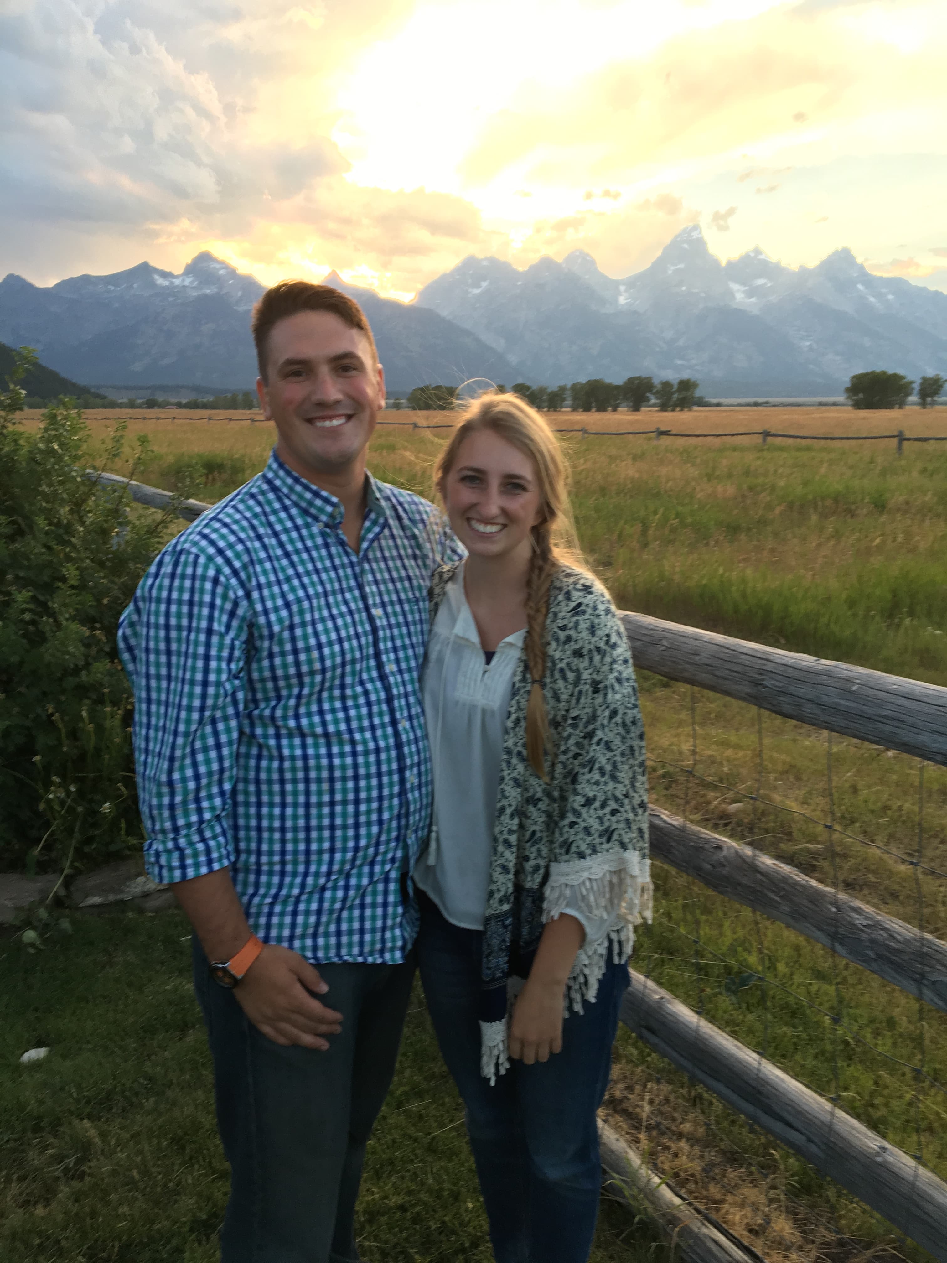 Posing for a couple photo in the fields