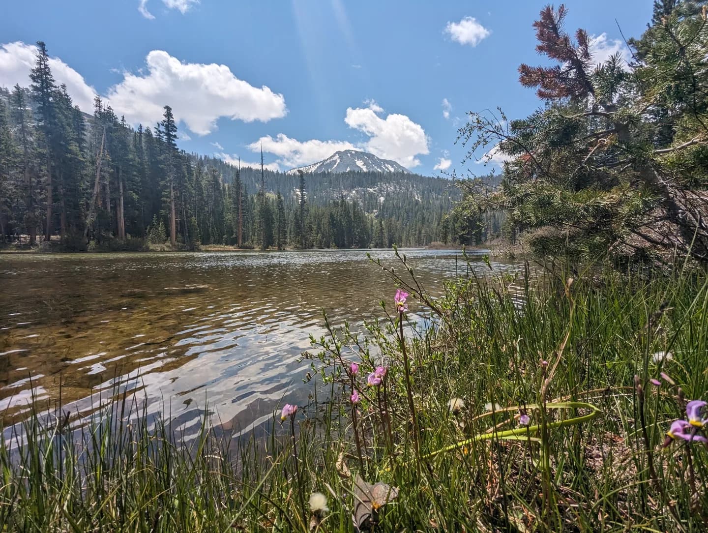 Breathtaking view of the lake and mountains