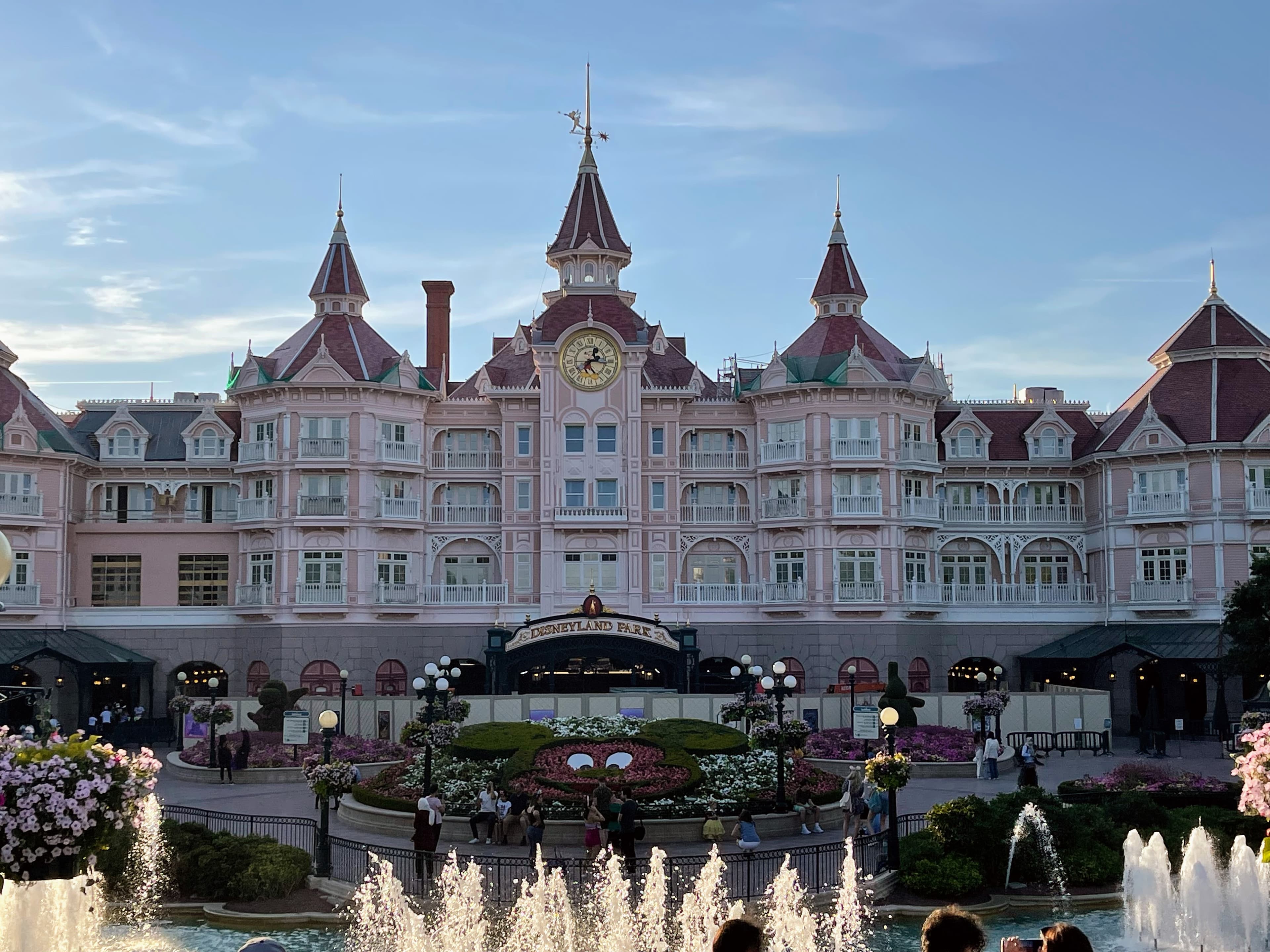 The front view of Disneyland Hotel