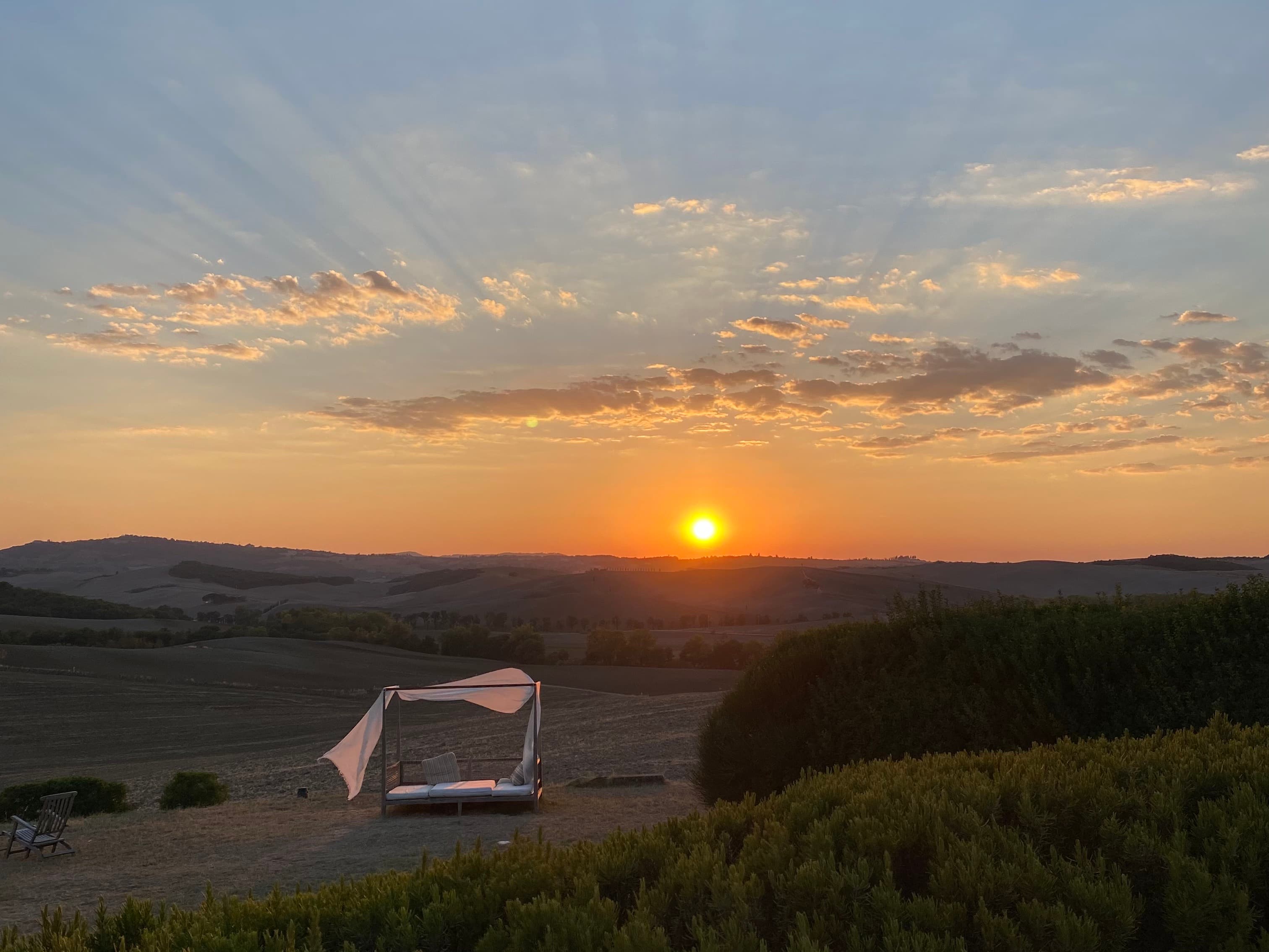 A beautiful sunset in desert