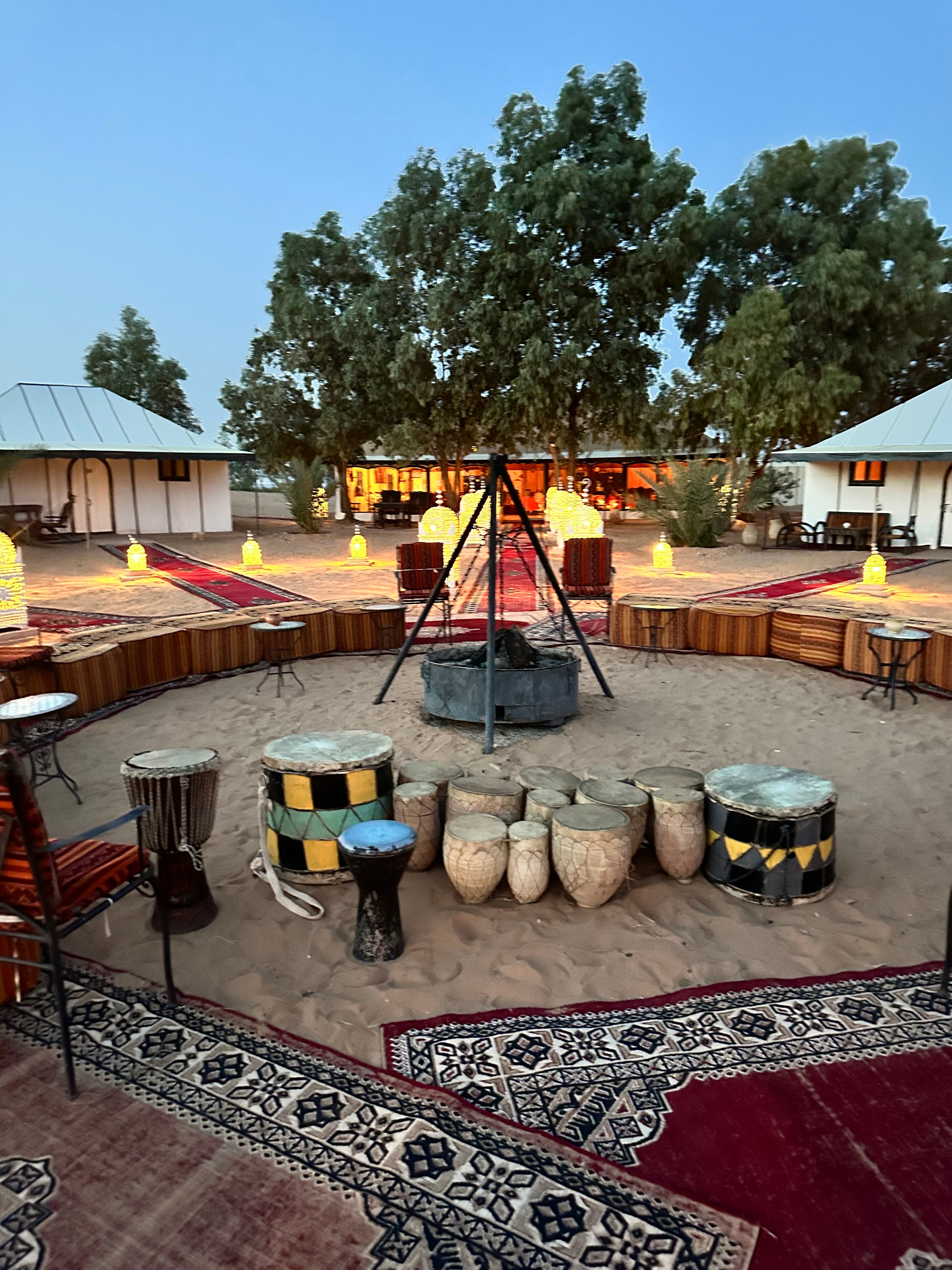 Musical night arrangement and sitting area