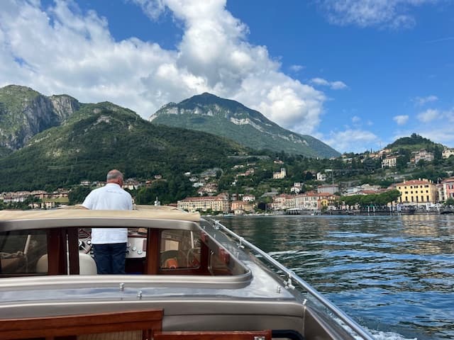 Enjoying a boat ride