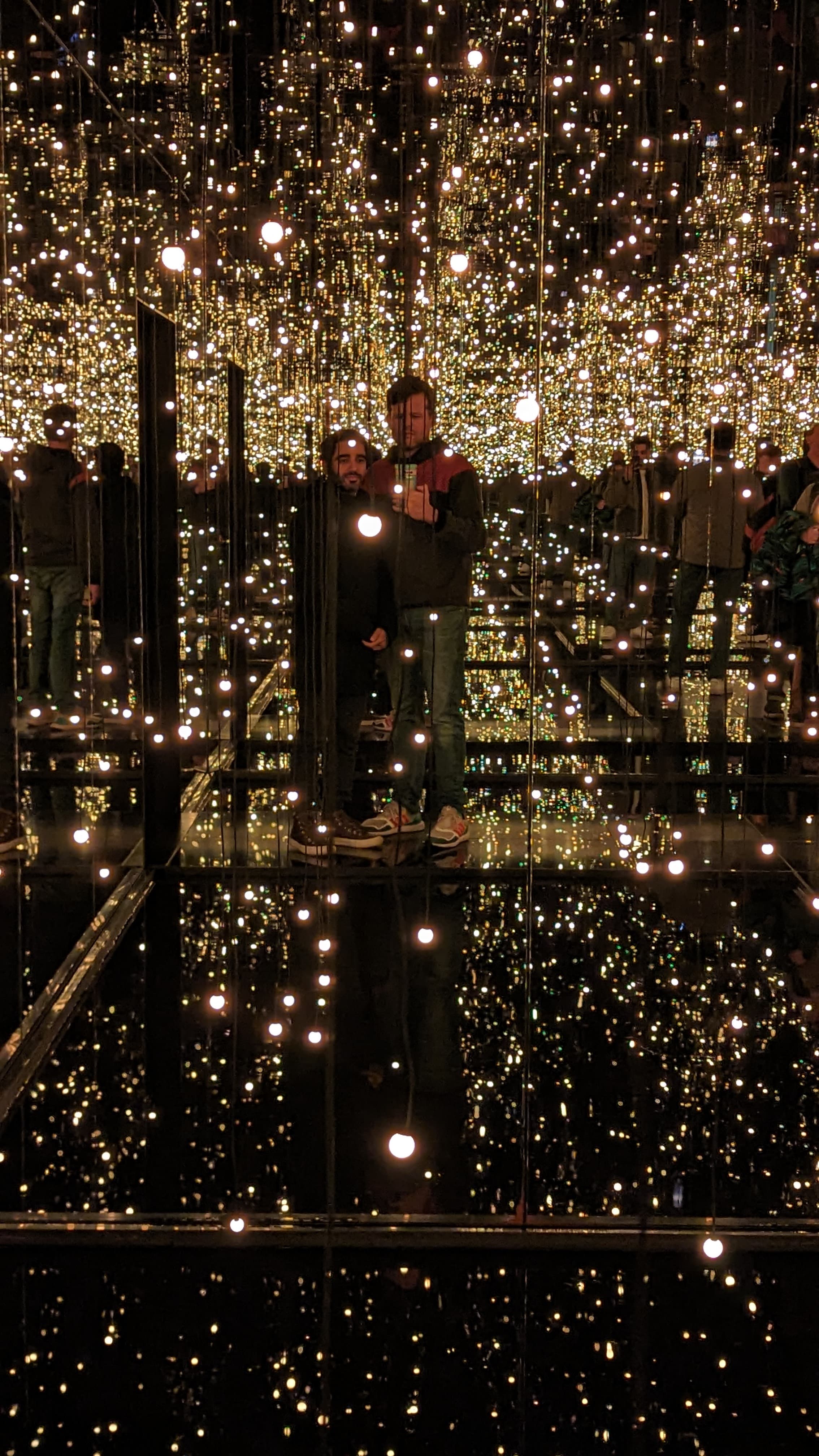 Night view of the stage with a lot of lights