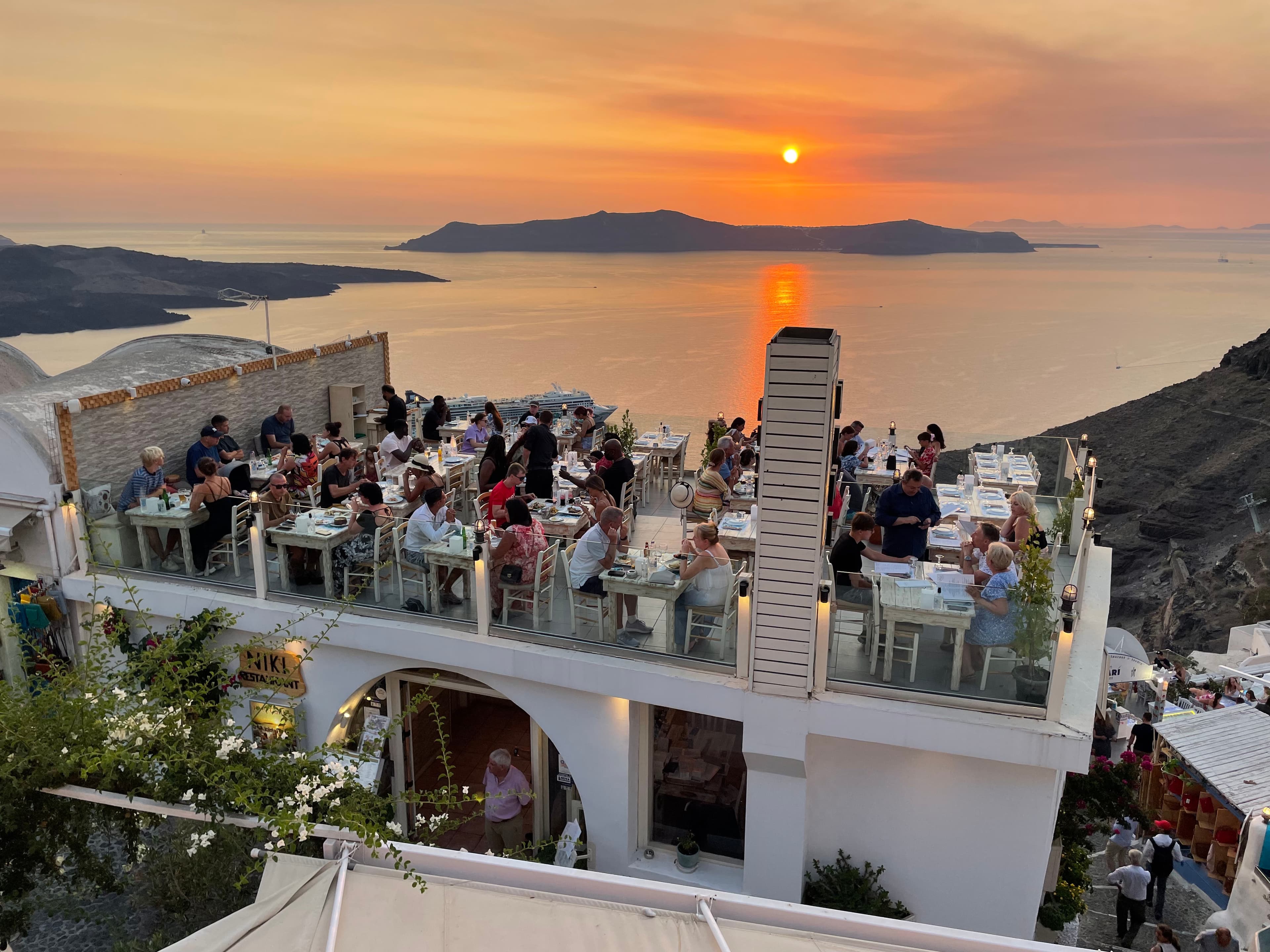 A beautiful view of sunset