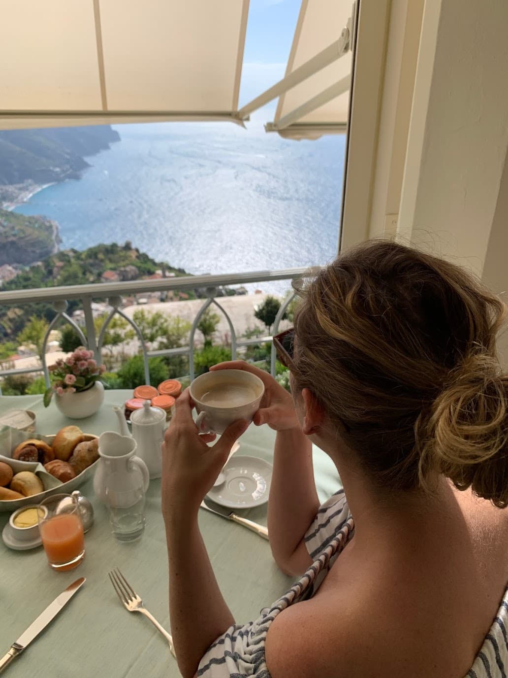 A picture of Maggie Moran doing breakfast