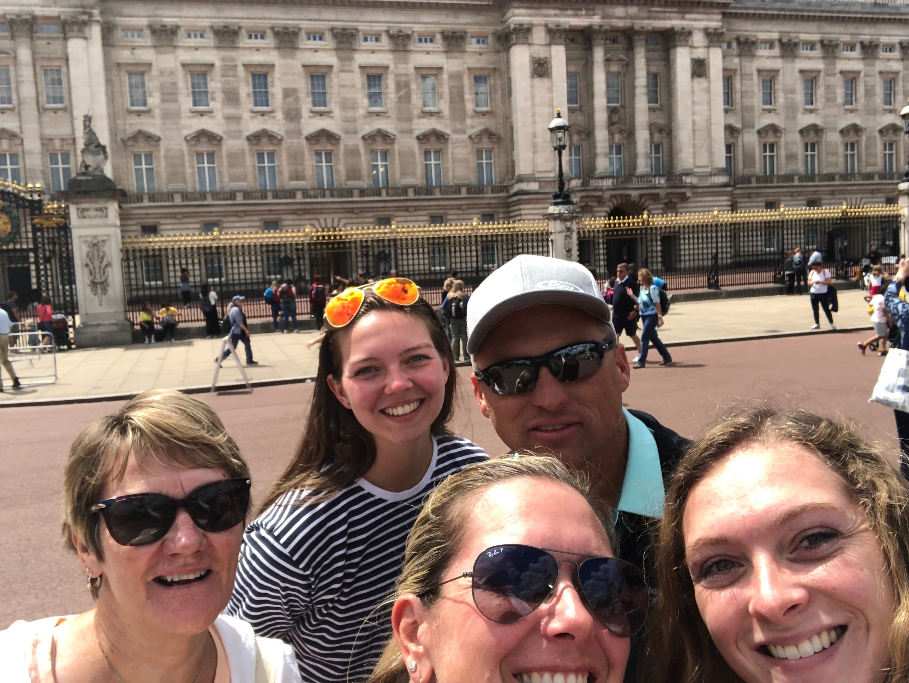 Posing for a family photo