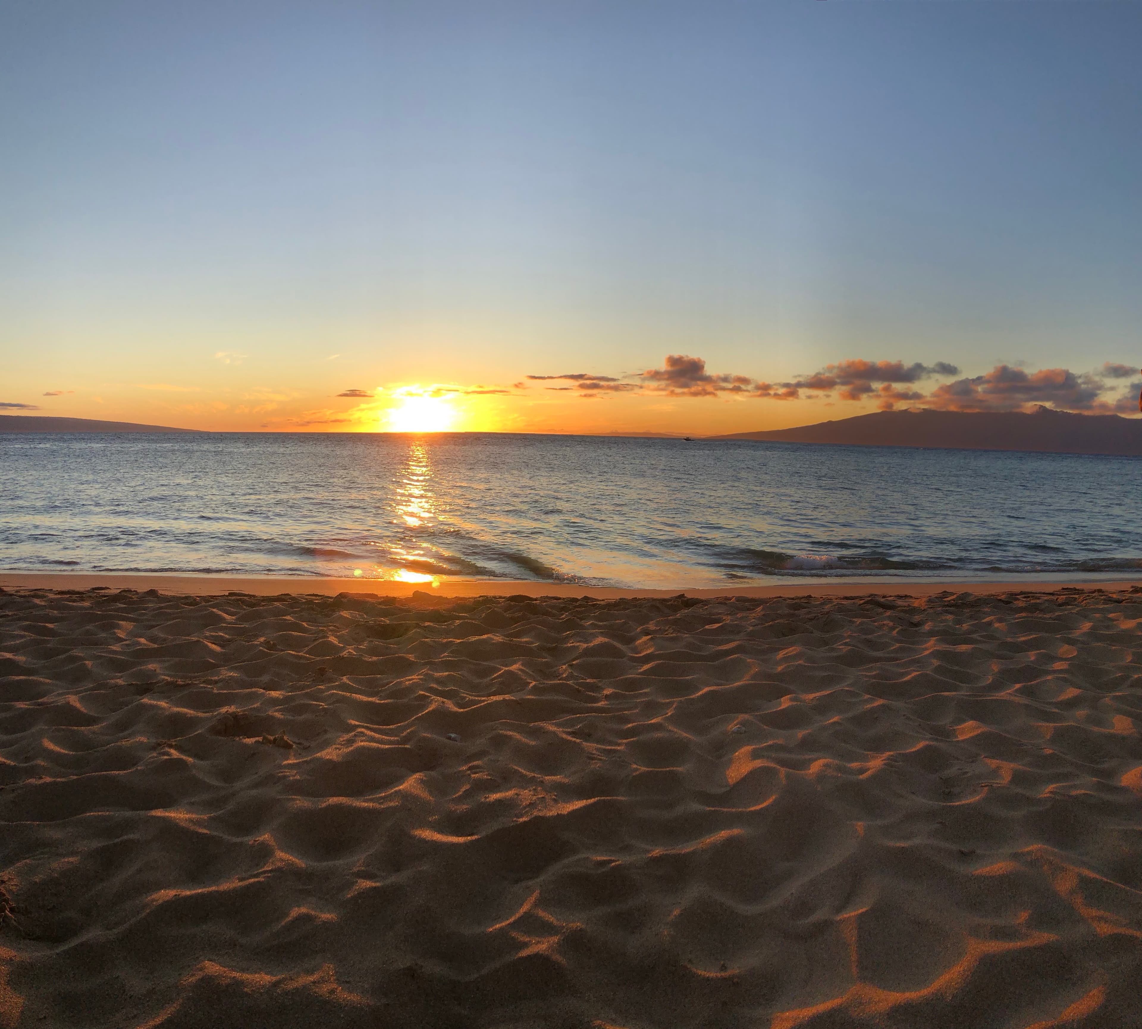 Sunset on the baech