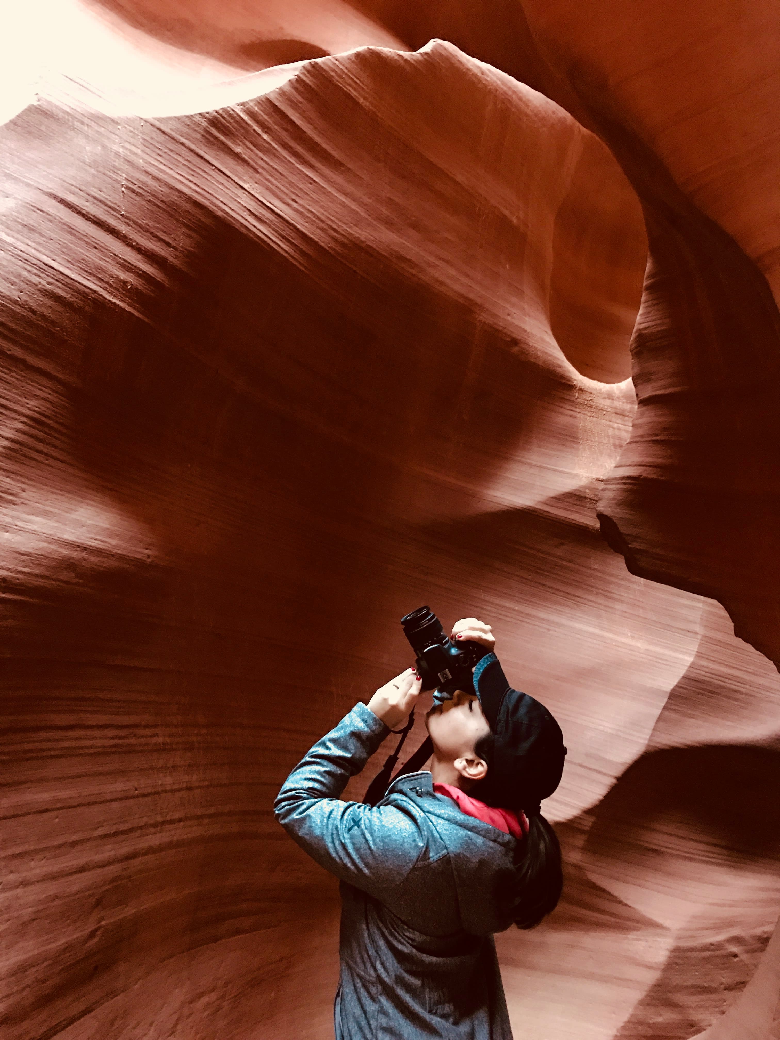 Jennifer taking picture of Antelope Canyon