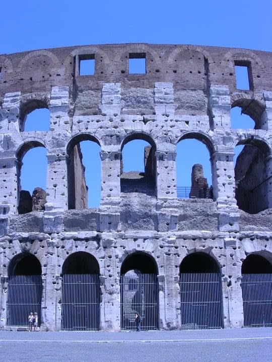 View of the Colosseum in Rome