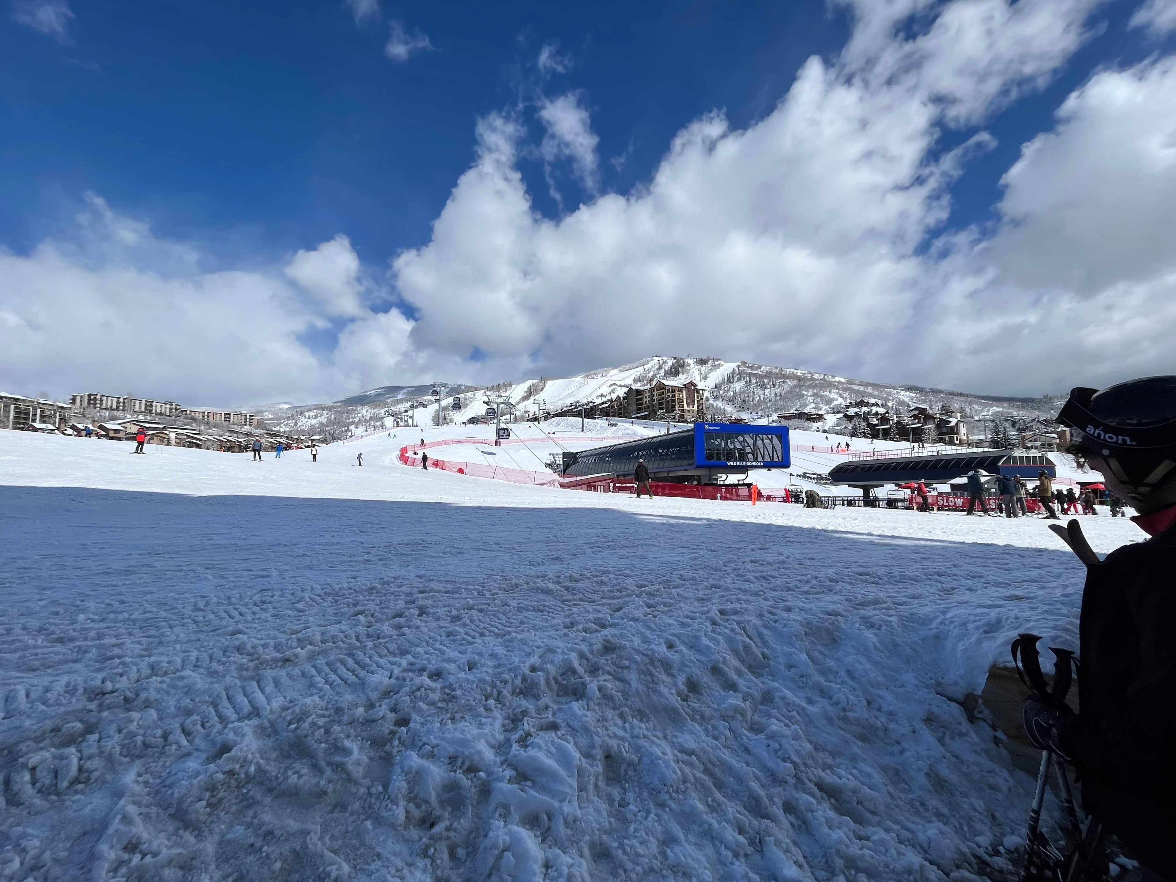 Beautiful view of mountain ski