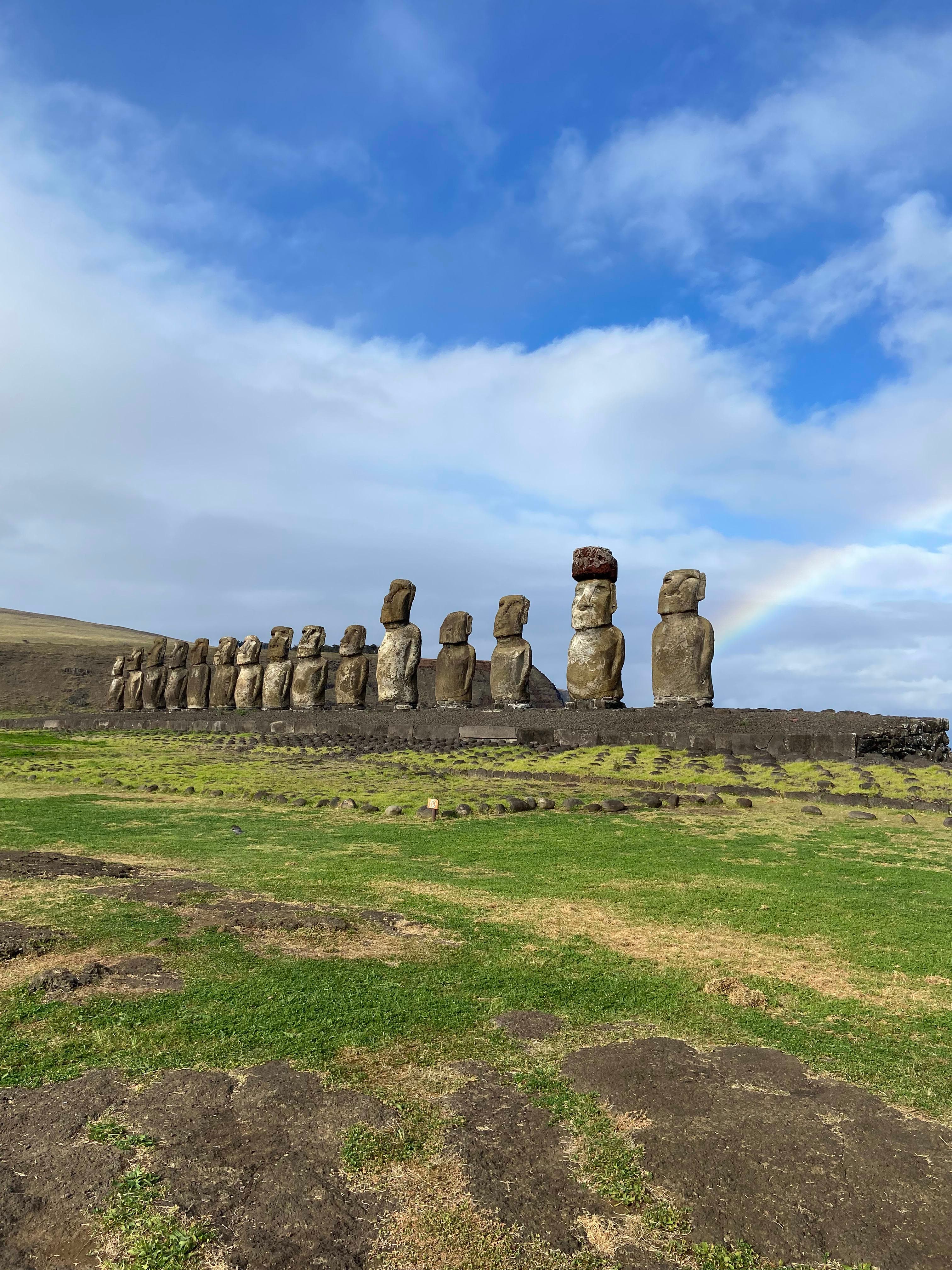 View of Ahu Tongariki