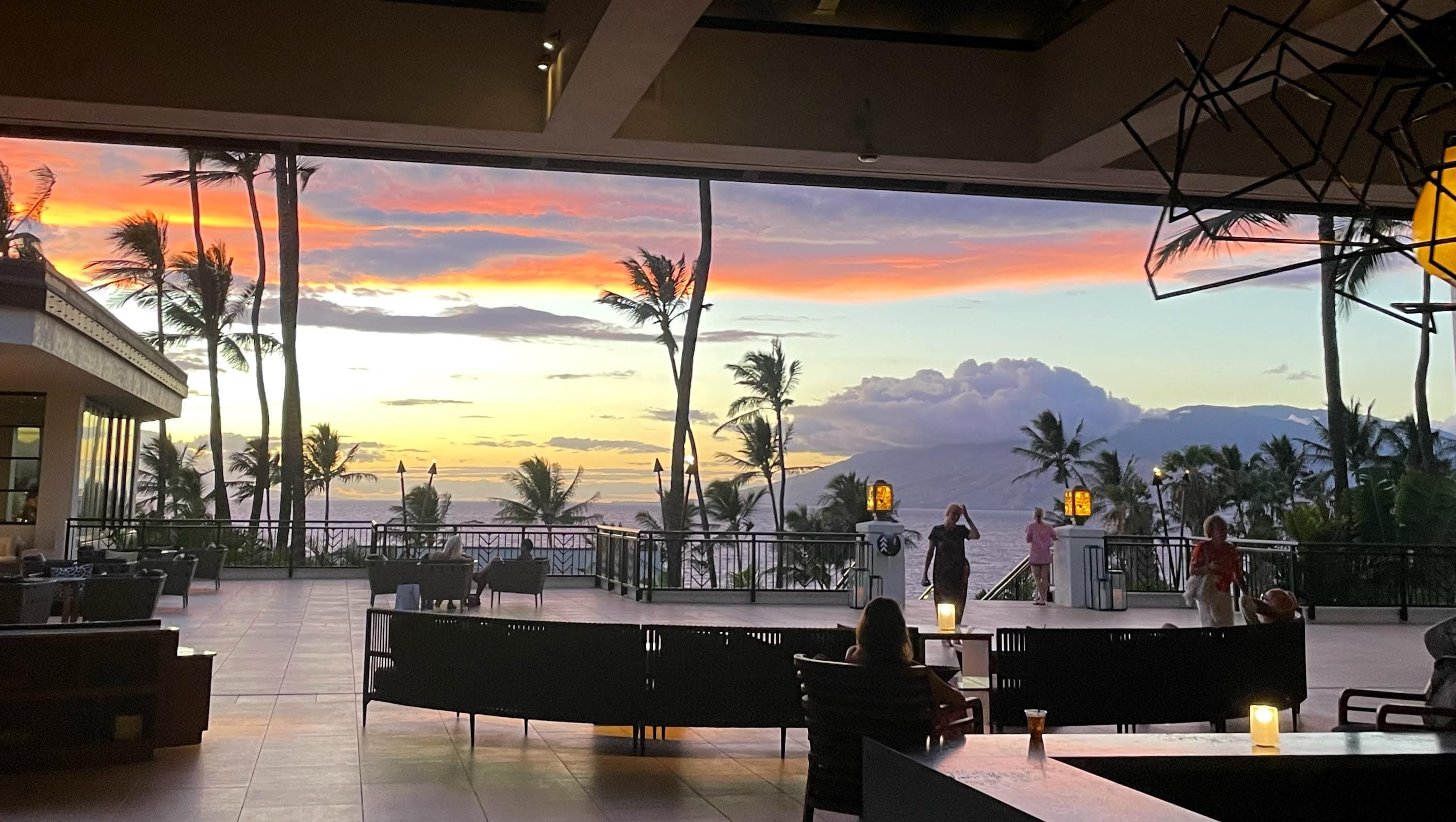 Beautiful view of sunset from the hotel