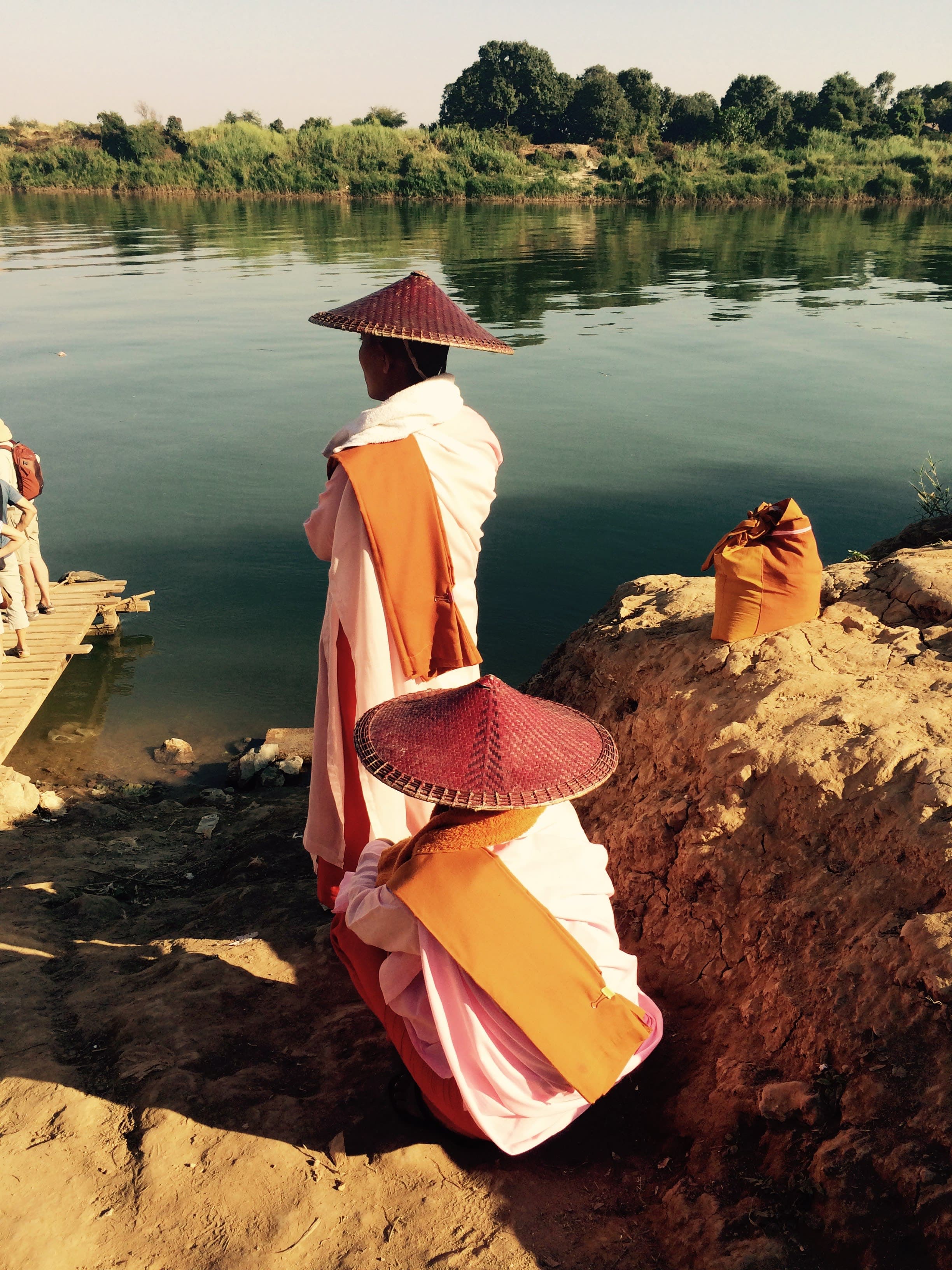 Nuns in bamboo hat