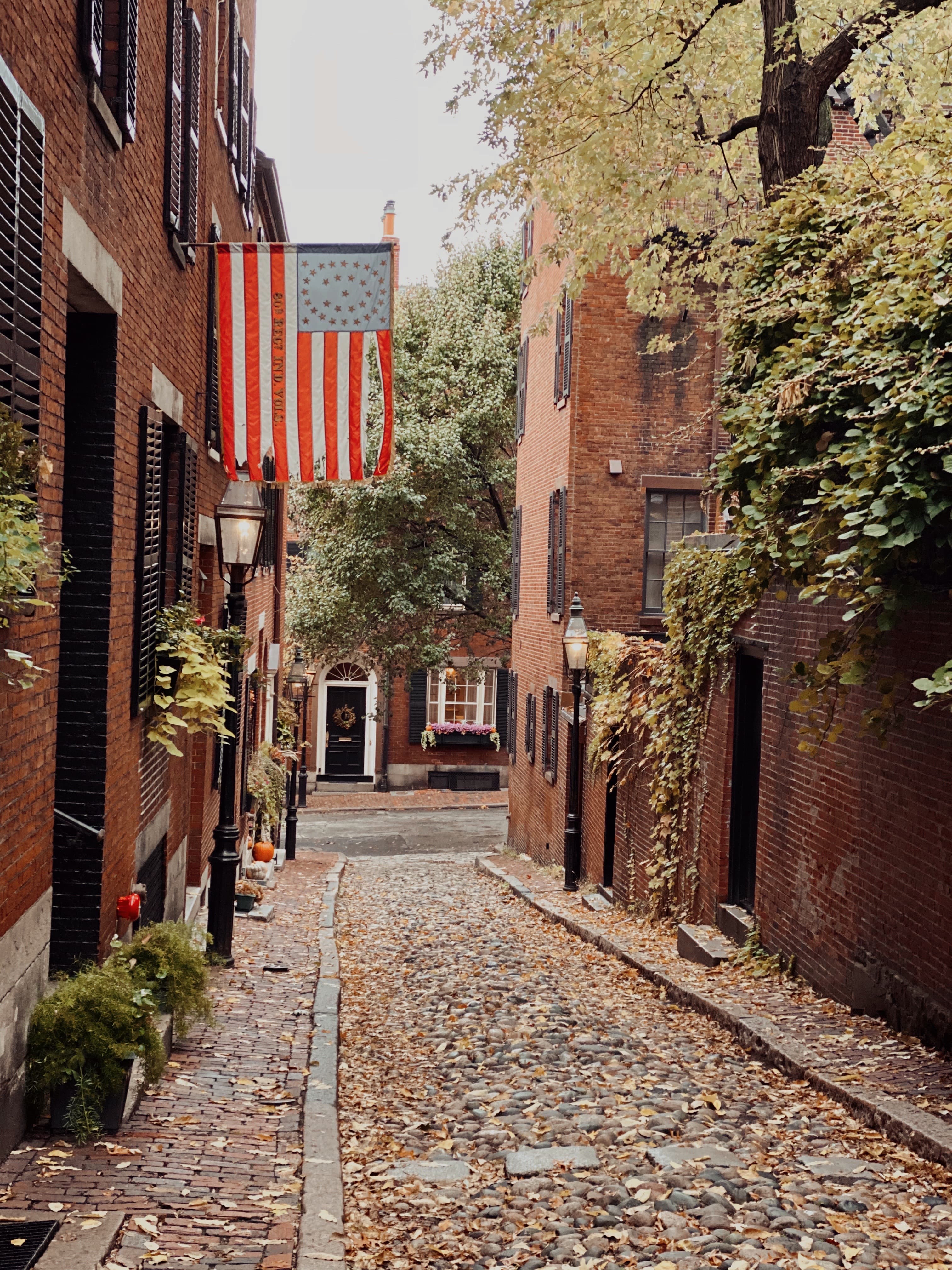 Old steet way amongst bricks.
