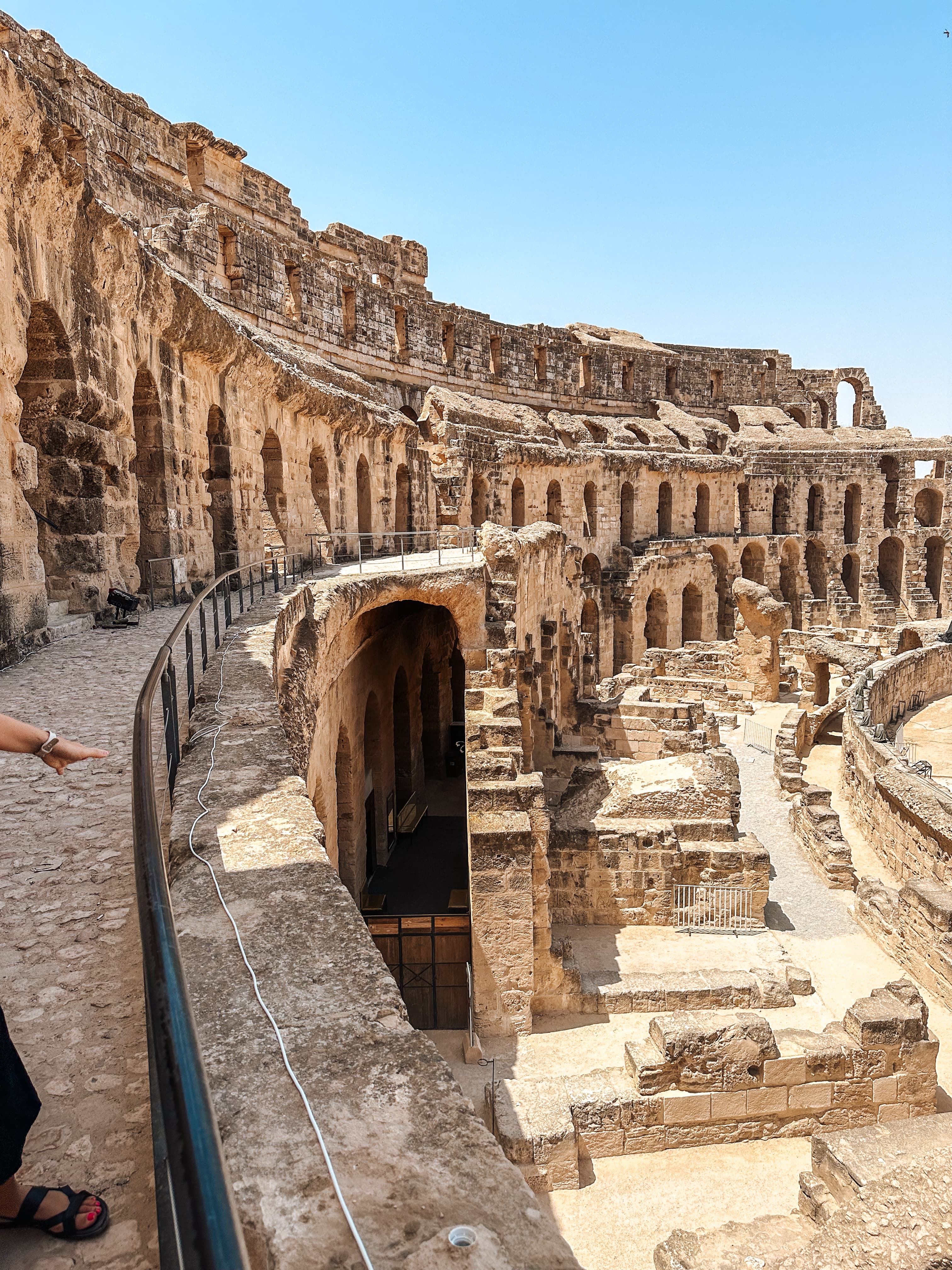 View of historical ruins on a clear day