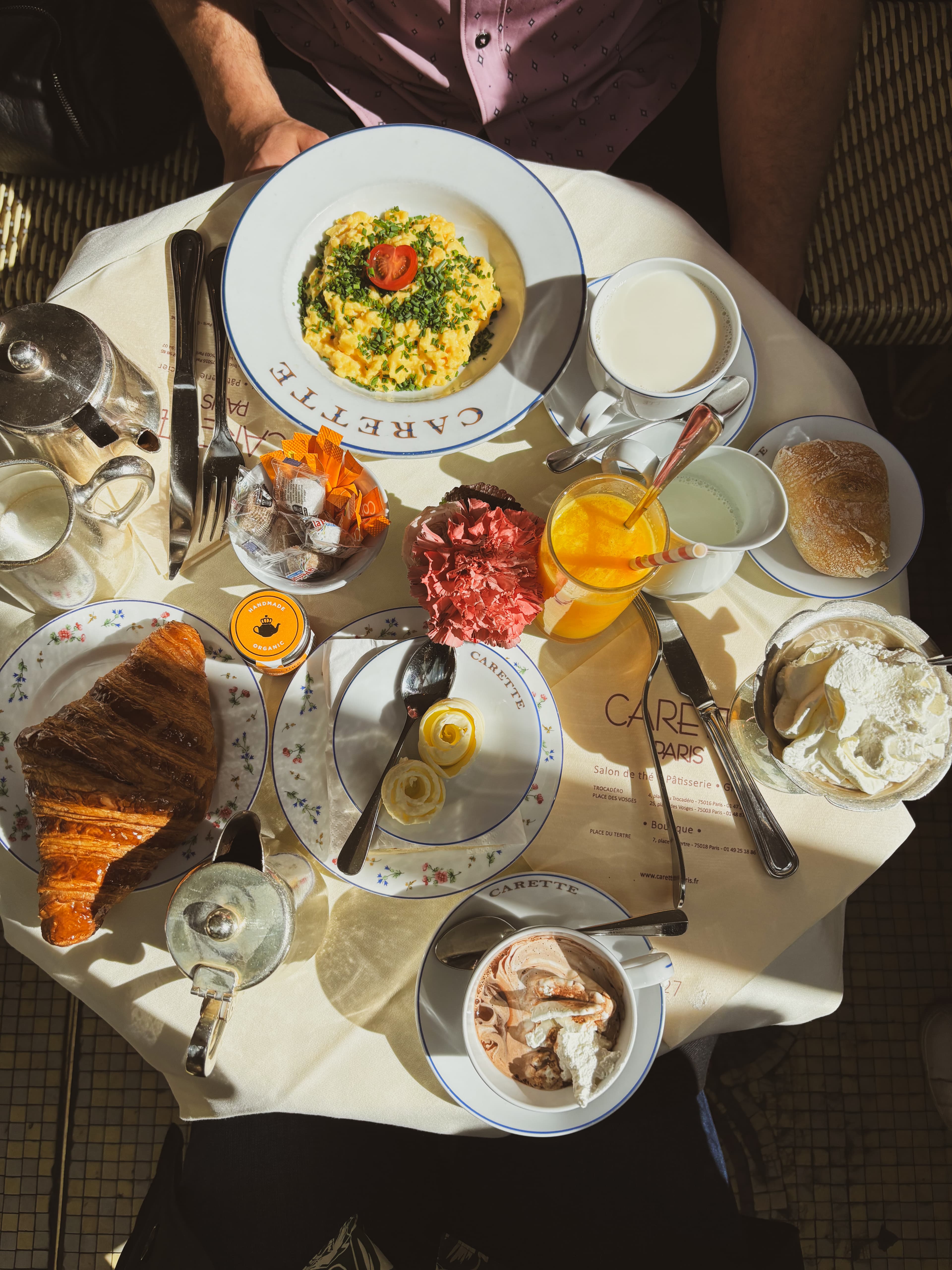 A table view of food.