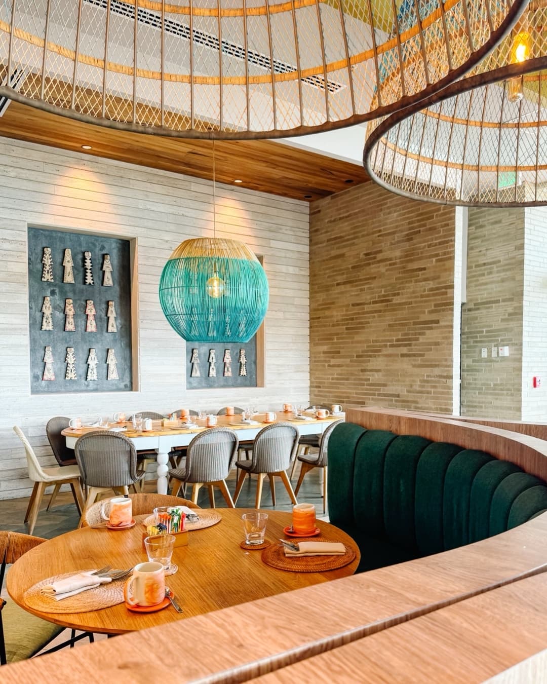 Dining tables at hotel.