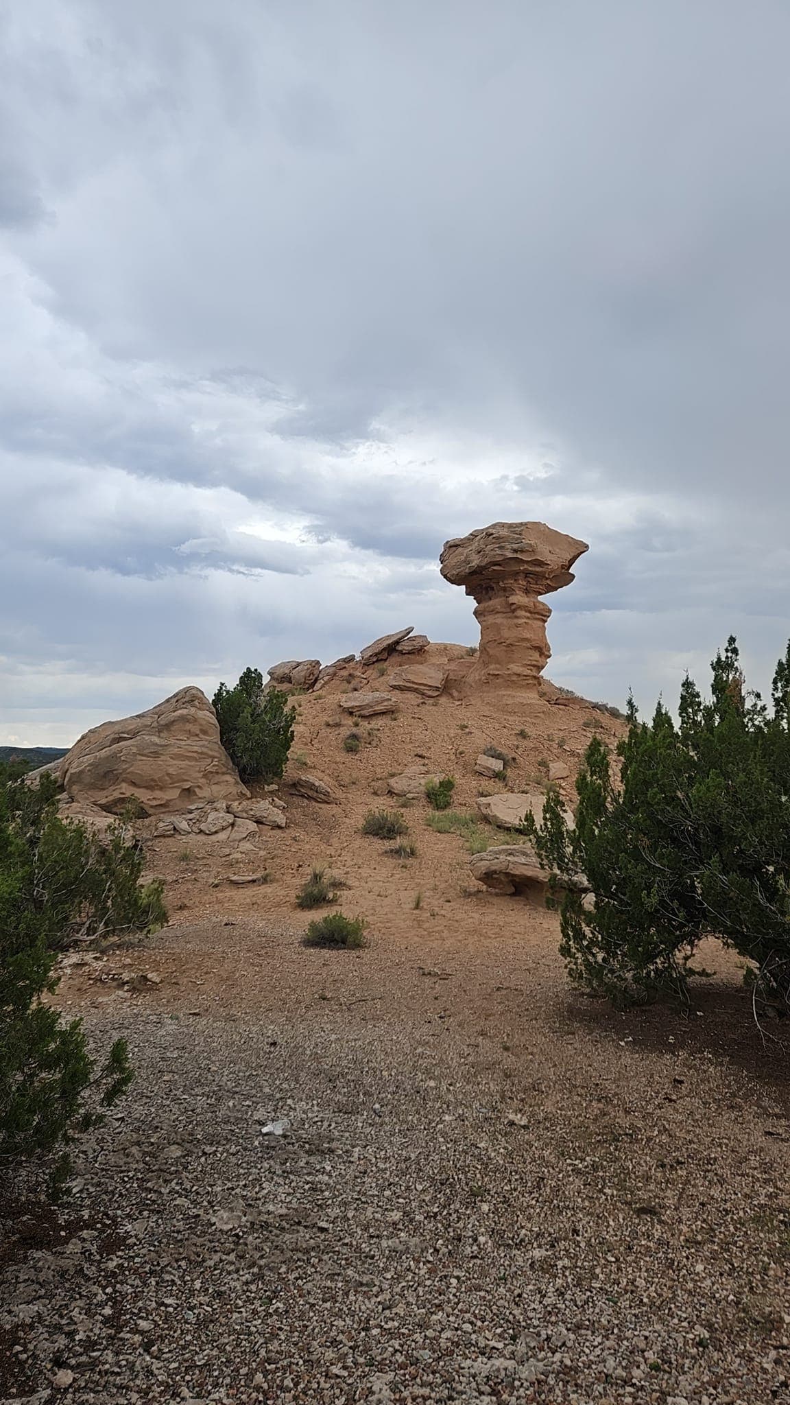 Rock formation in a dry area.